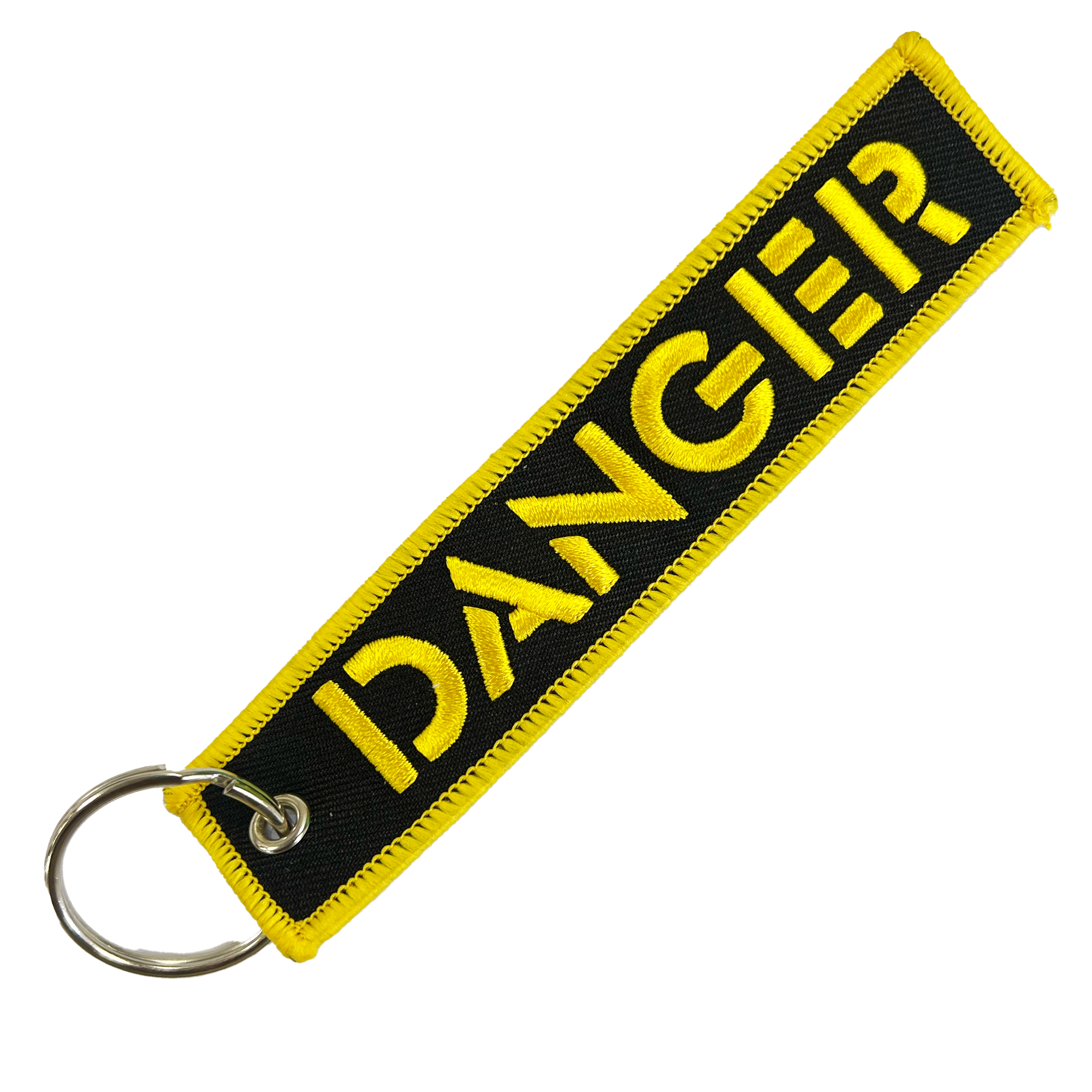 Danger Fabric Luggage Keyring