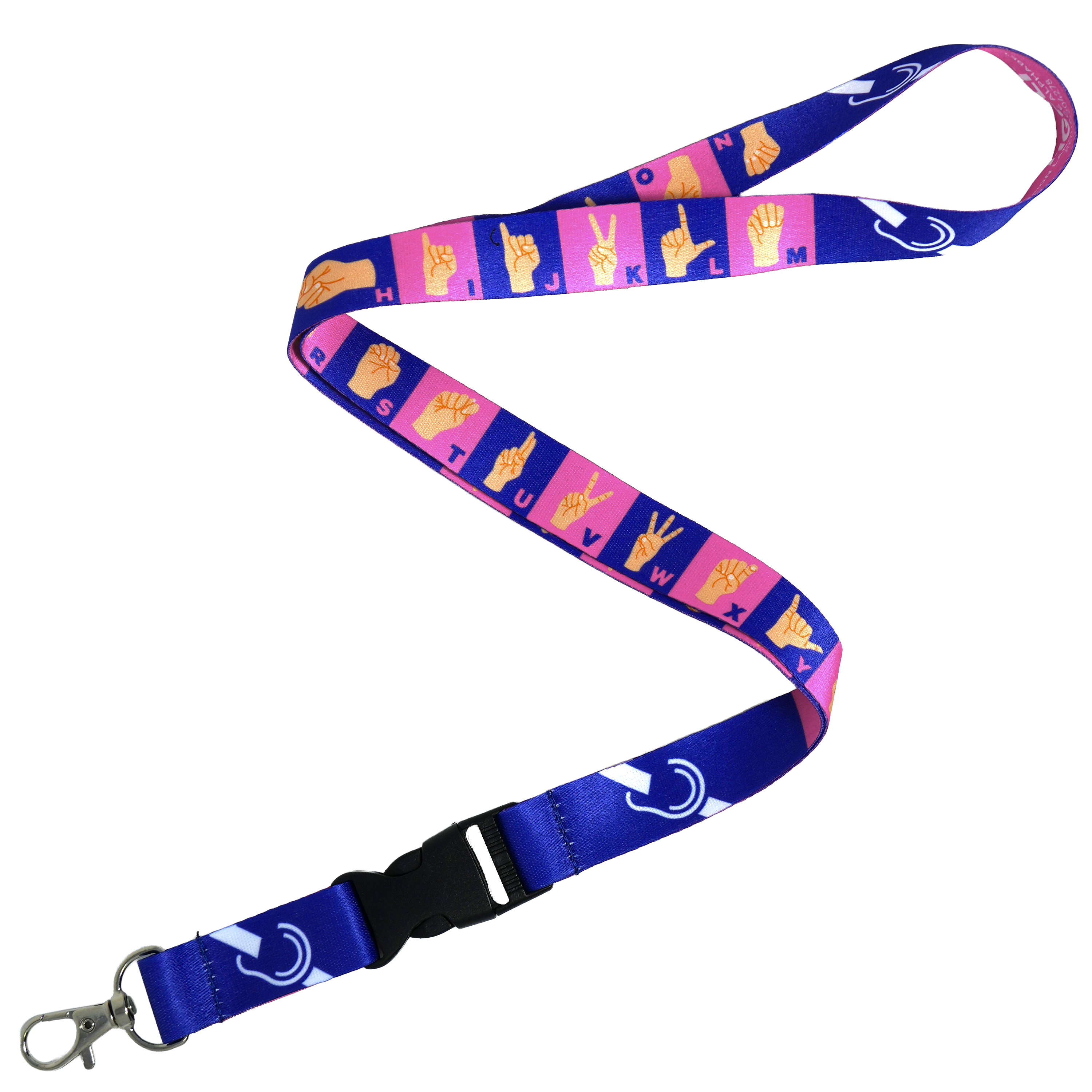 Deaf Awareness Hard Of Hearing Sign Language Symbol Lanyard