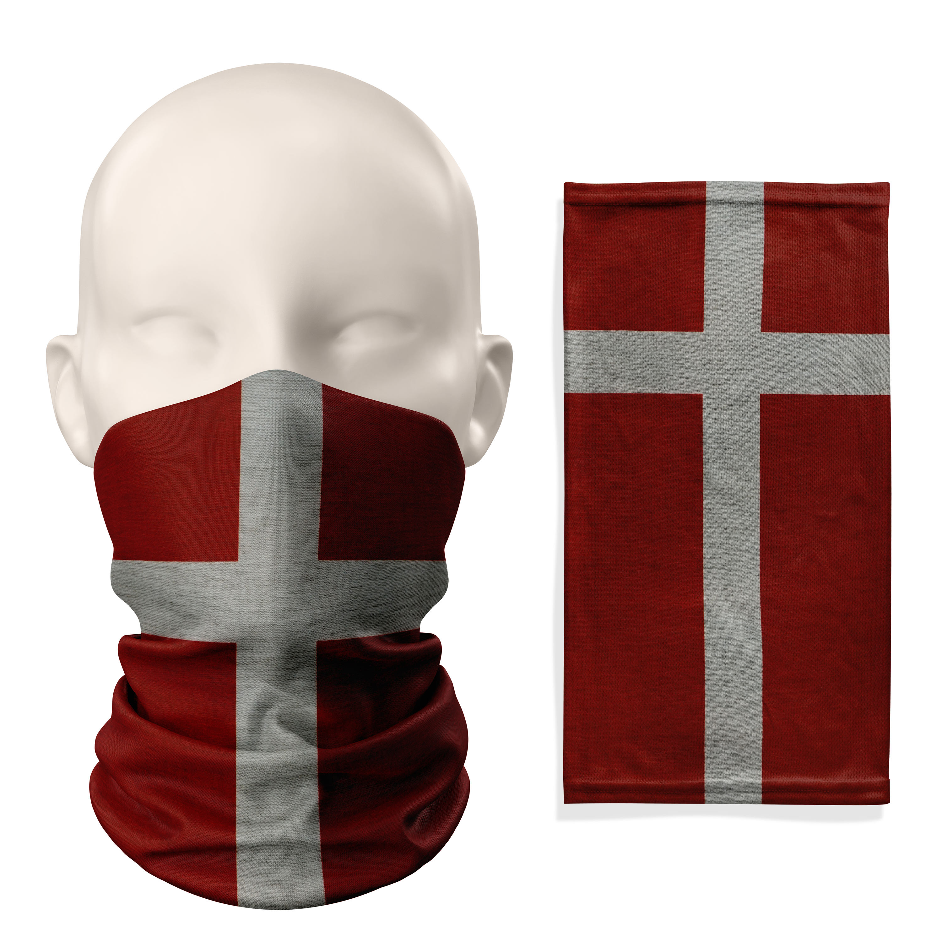 Denmark Flag – Breathable Mask Neck Gaiter Face Covering