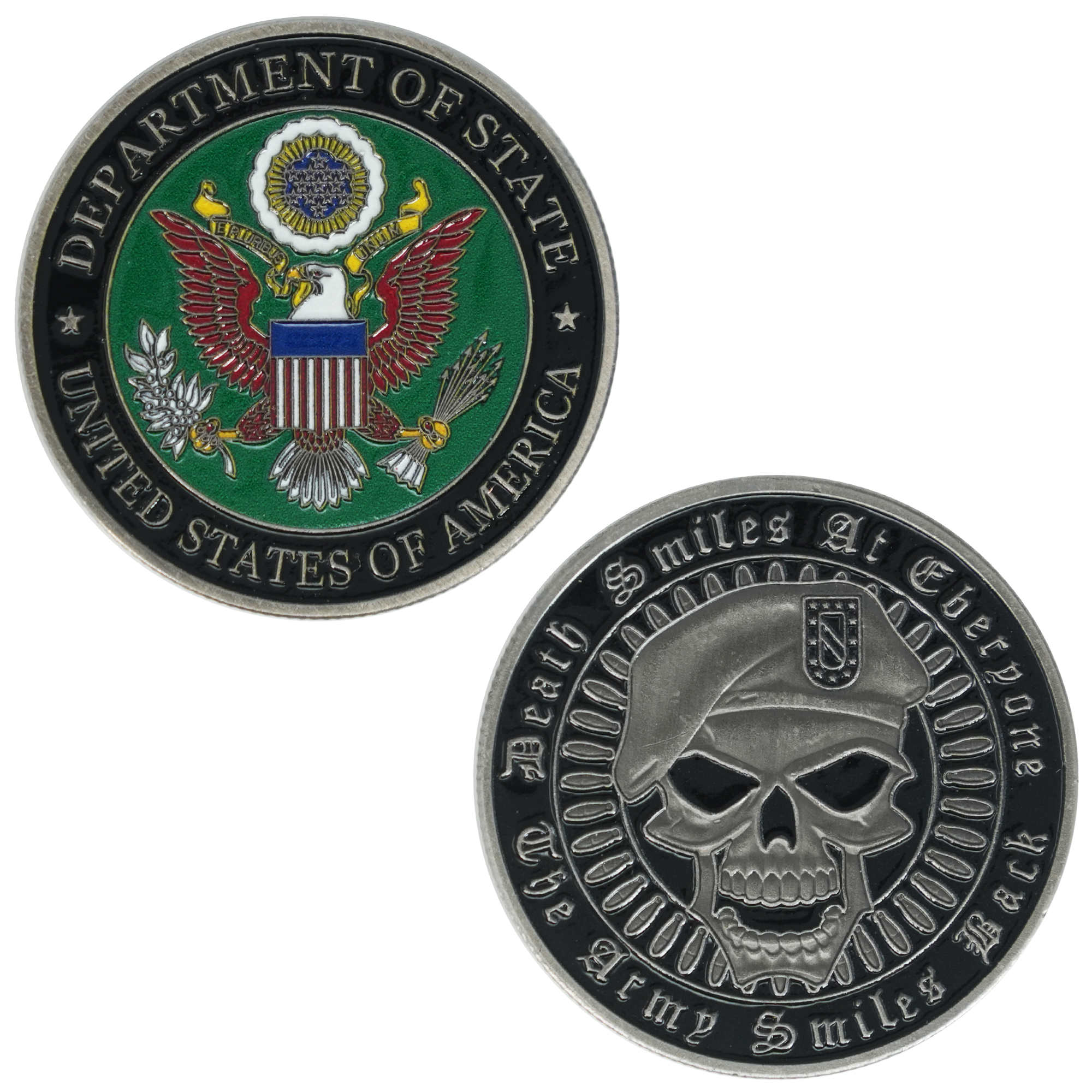 U.S. Department of State & Army Motto Challenge Coin