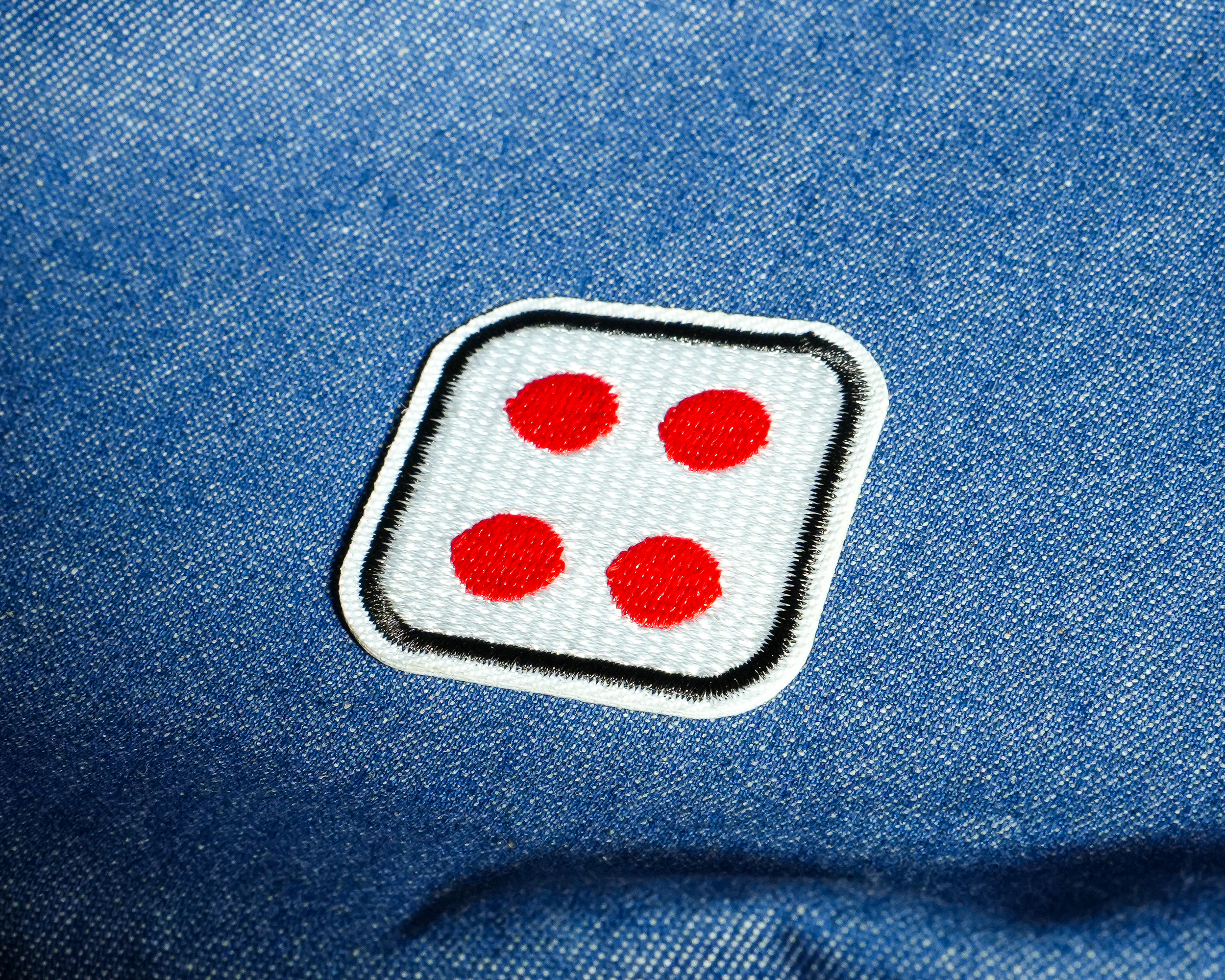 Dice Four Gaming Embroidery Patch (4 x 4cm)