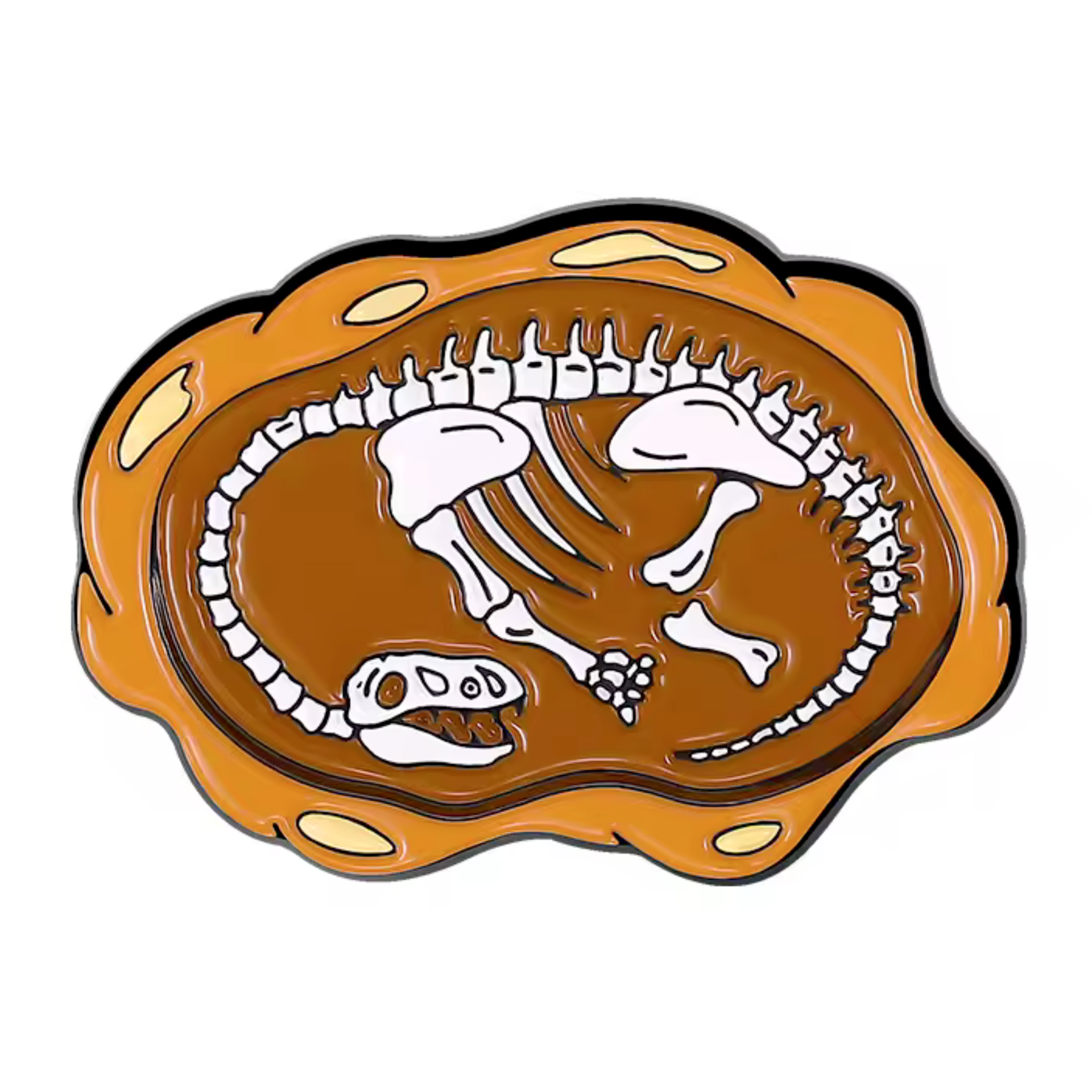 Dinosaur Fossil Pin Badge