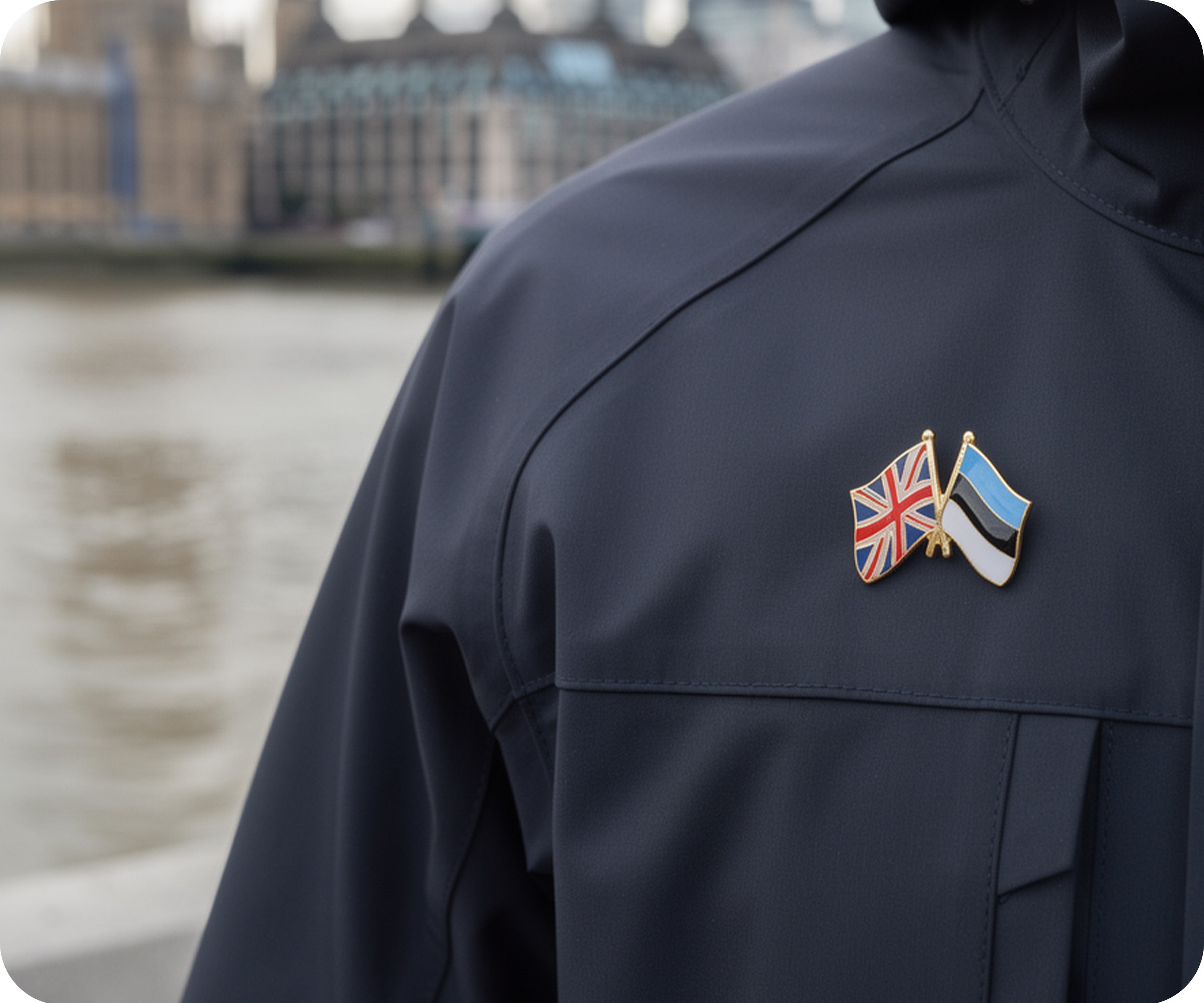 United Kingdom & Estonia Friendship Pin Badge