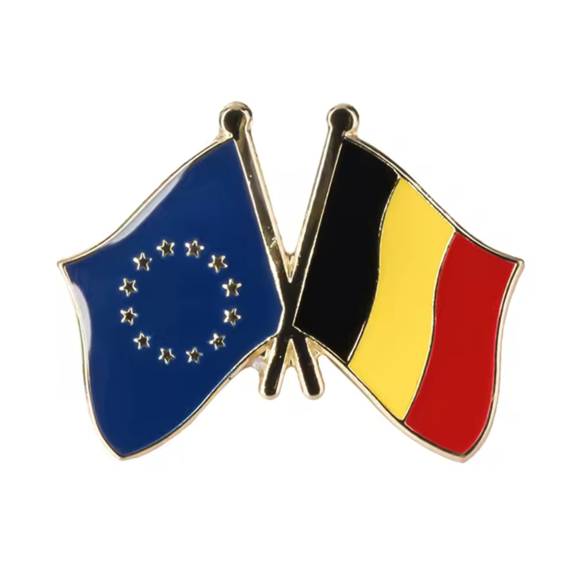European Union & Belgium Friendship Pin Badge