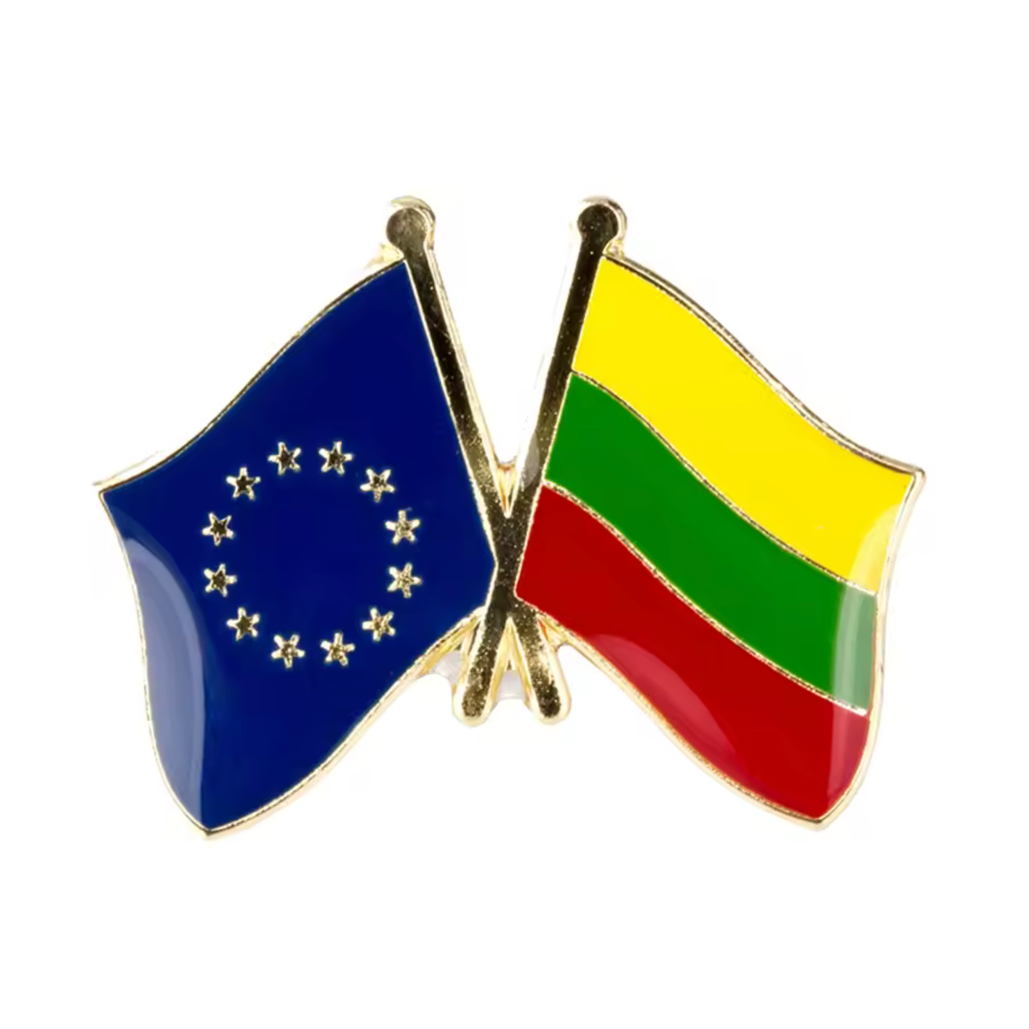 European Union & Lithuania Friendship Pin Badge