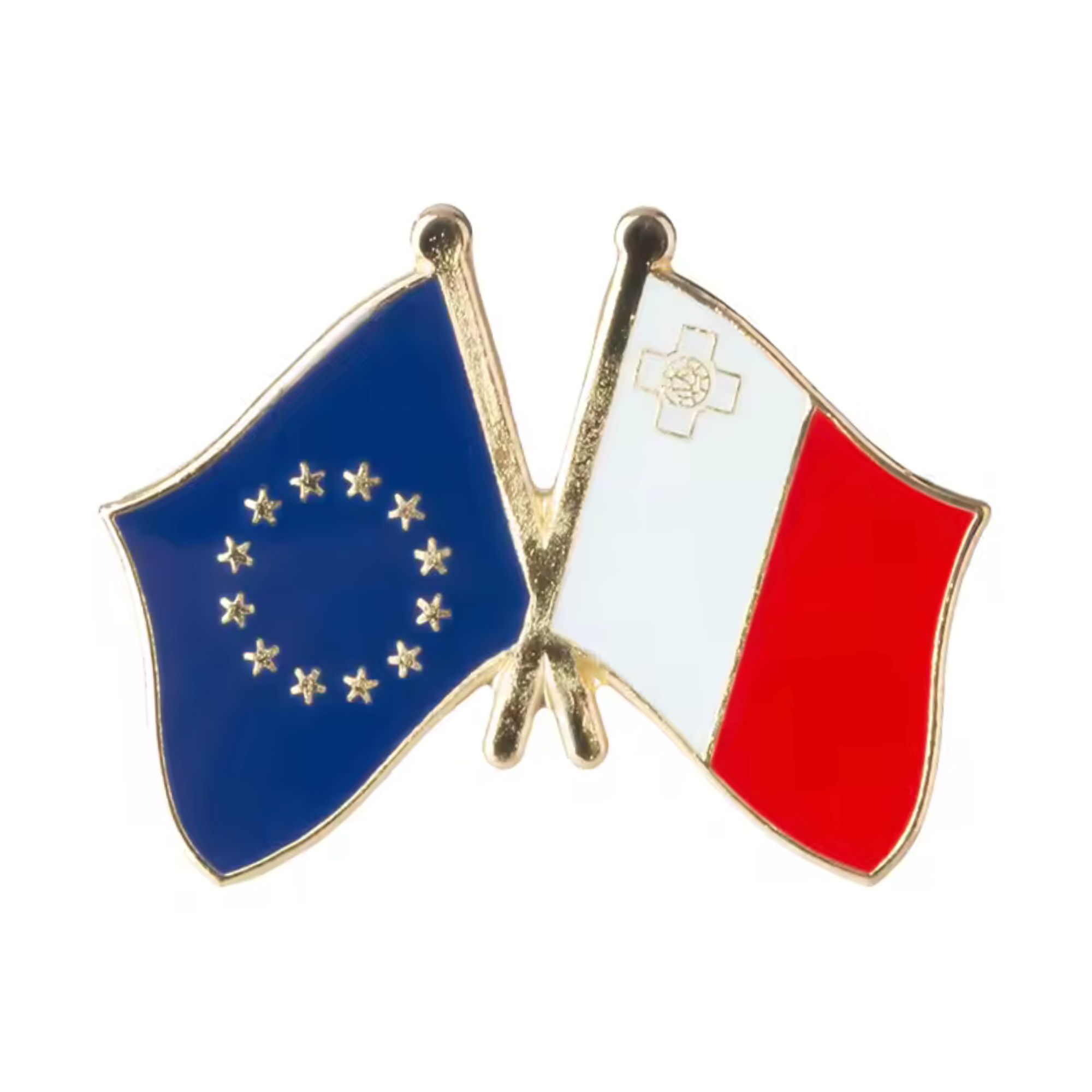 European Union & Malta Friendship Pin Badge