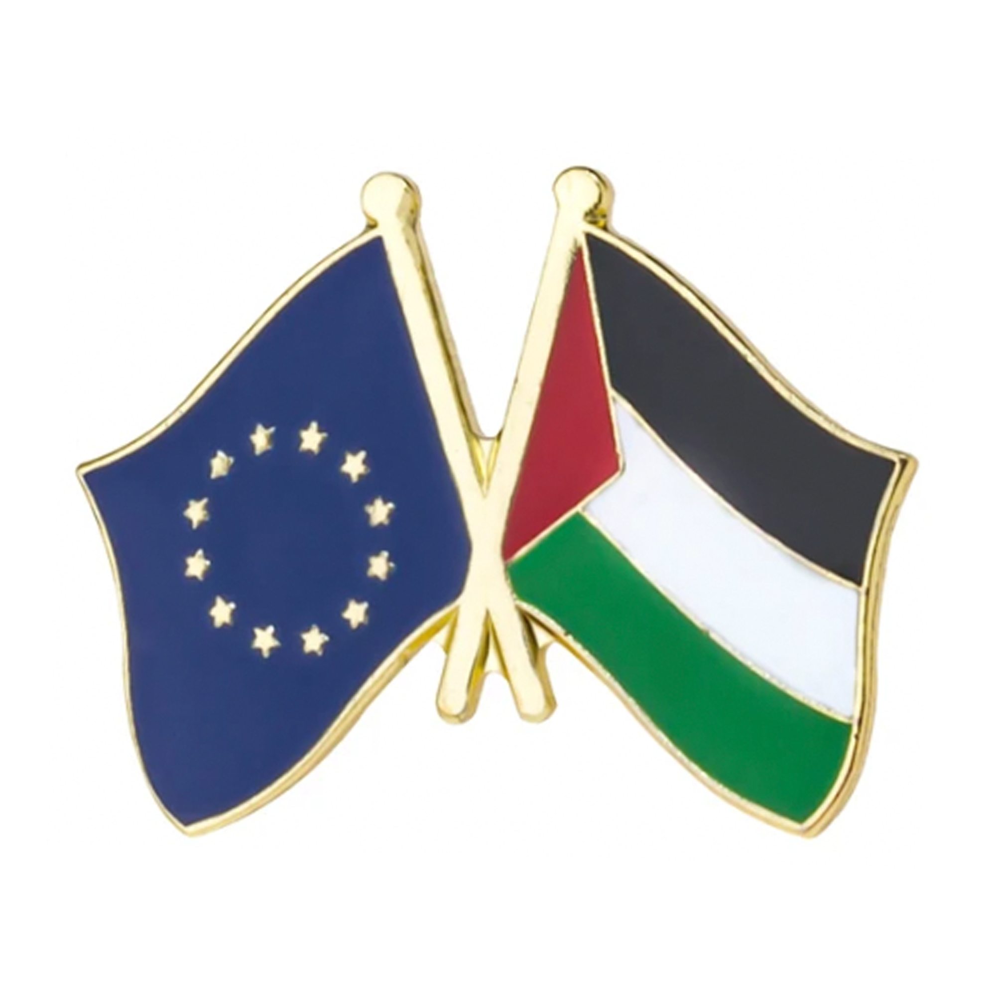Pin de amistad entre la Unión Europea y Palestina