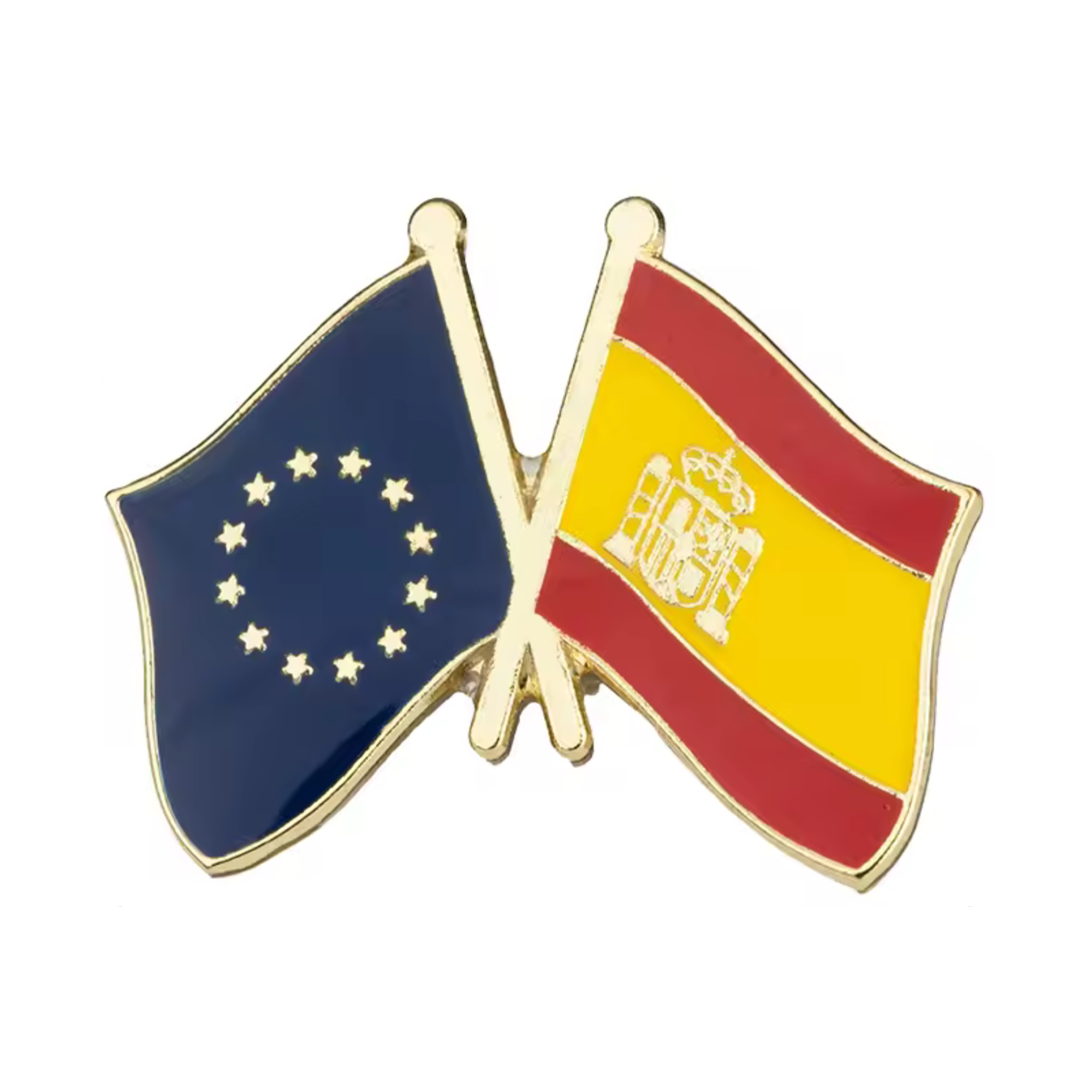 European Union & Spain Friendship Pin Badge