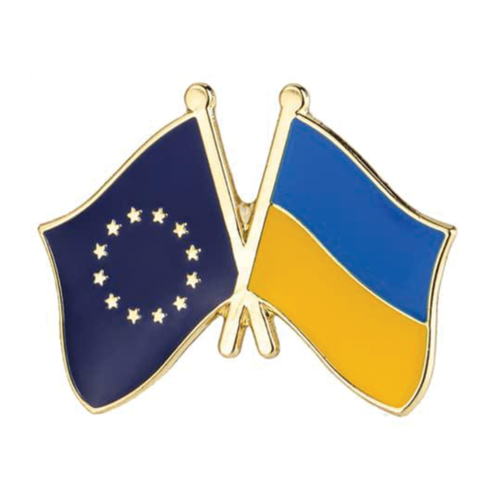 Pin de amistad entre la Unión Europea y Ucrania