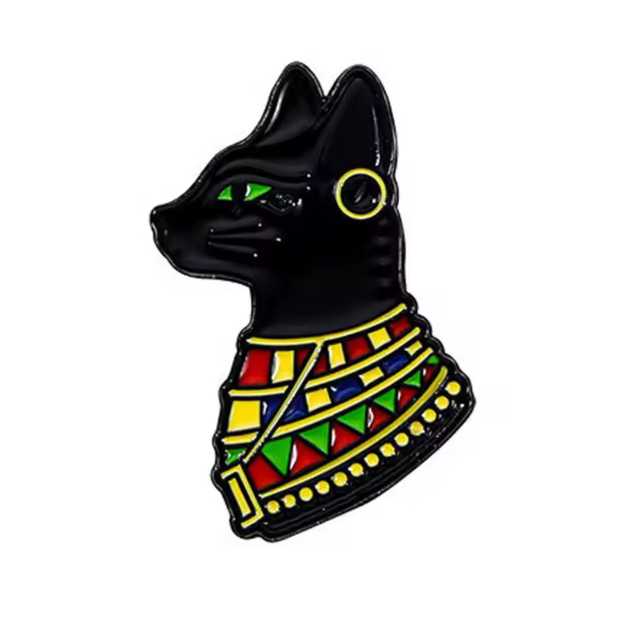 Egyptian Cat Head Pin Badge