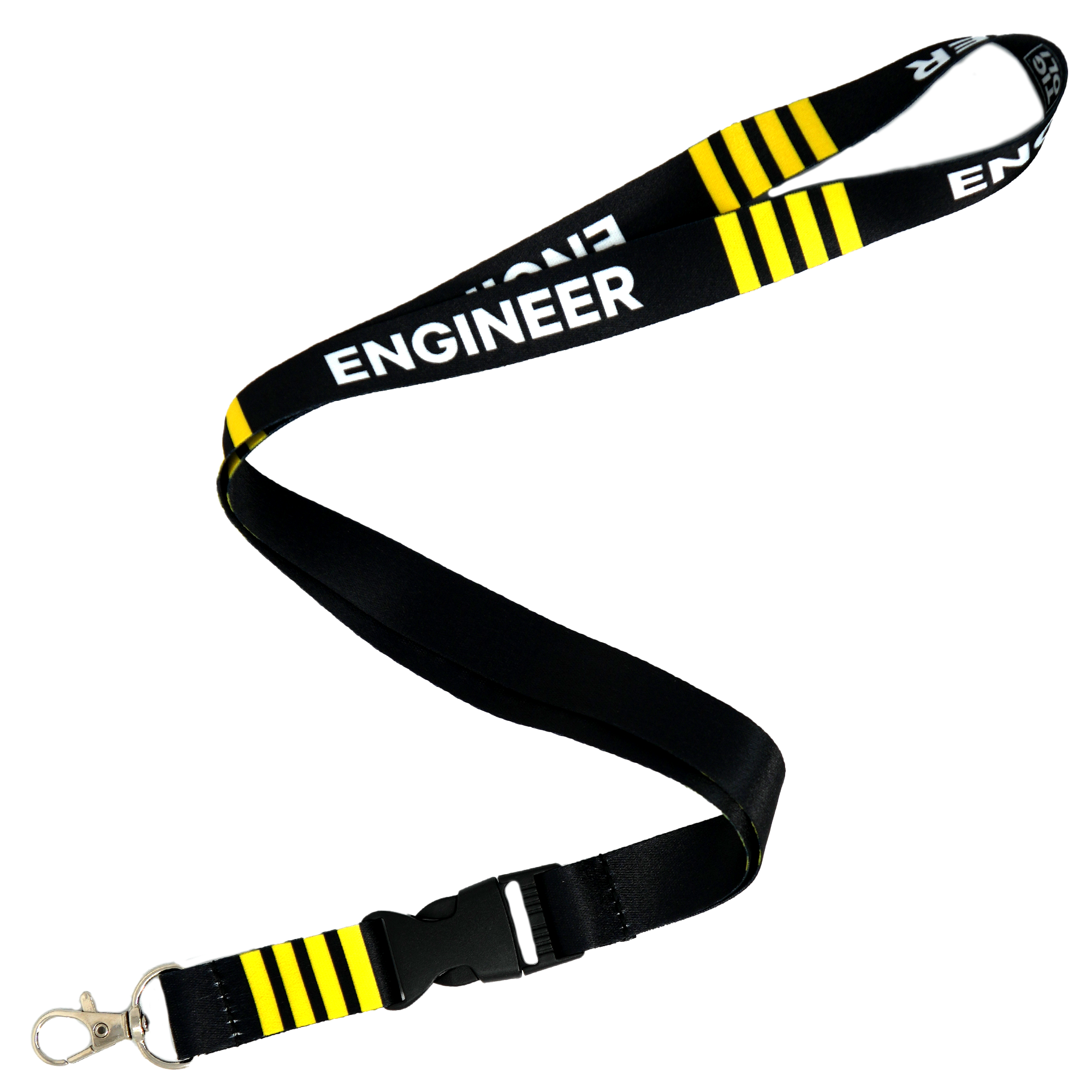 Engineer Air Force Navy Gold Officer Striped Lanyard