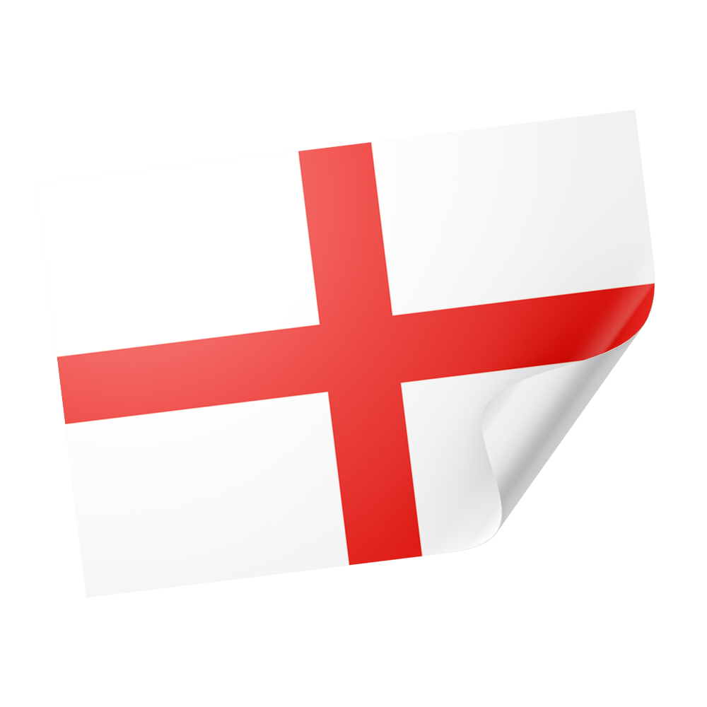 20 X England St George Cross Flag Stickers