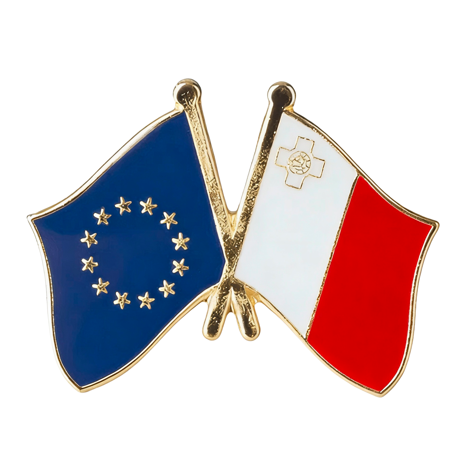 European Union & Malta Friendship Pin Badge