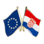European Union & Croatia Friendship Pin Badge