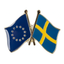 European Union & Sweden Friendship Pin Badge