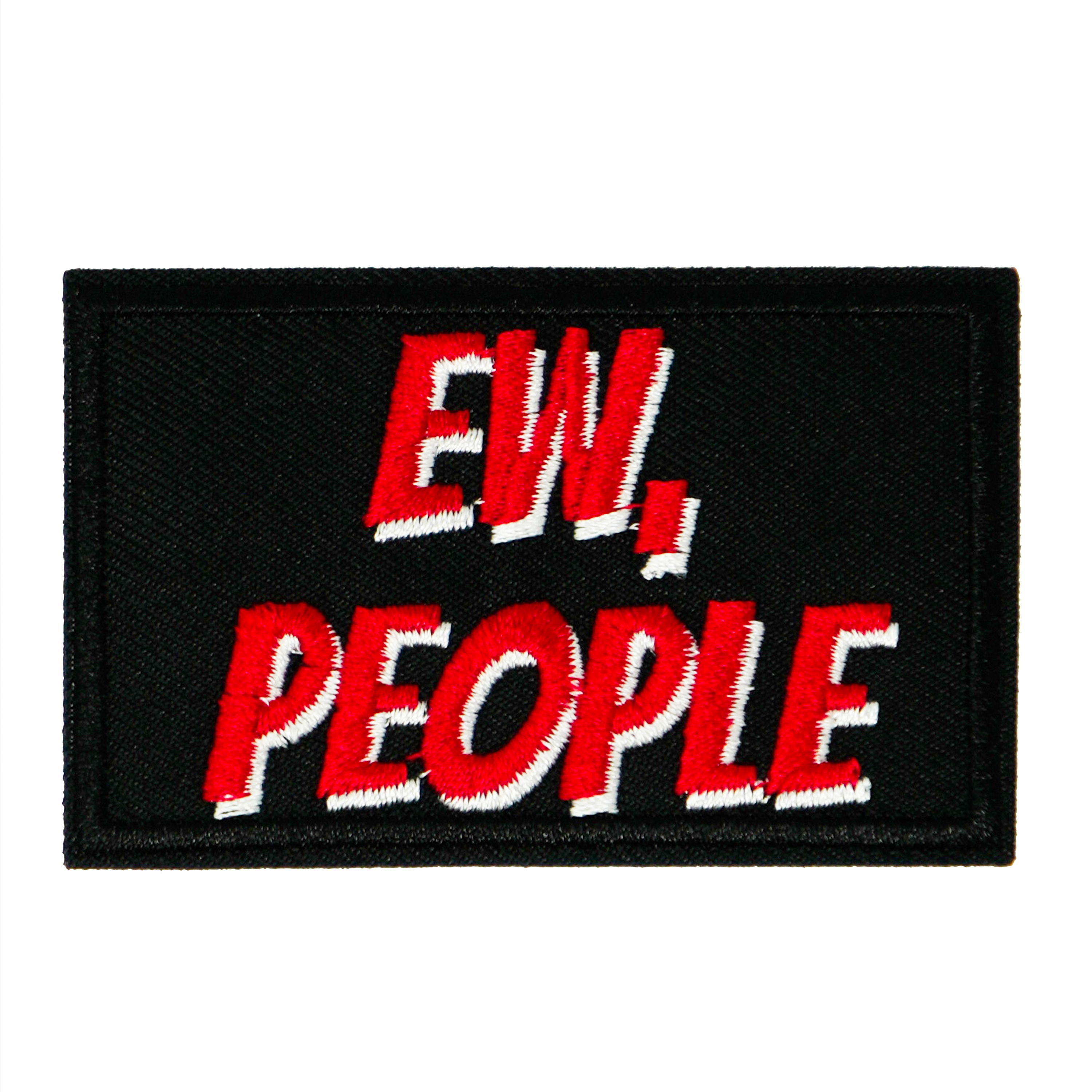 Eww People Funny Black Iron On Patch (7.8 x 5cm)