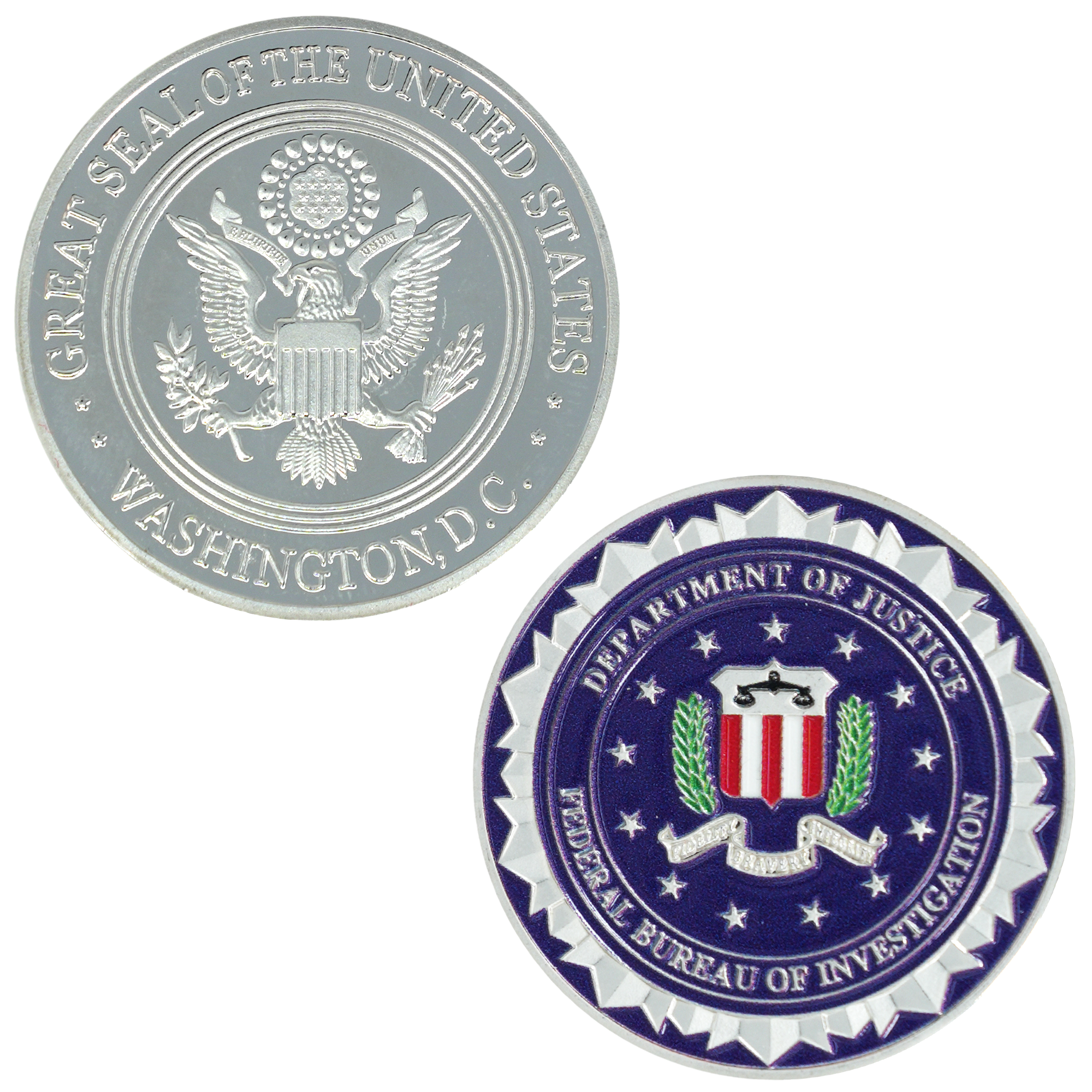 FBI Challenge Coin – Great Seal & Department of Justice