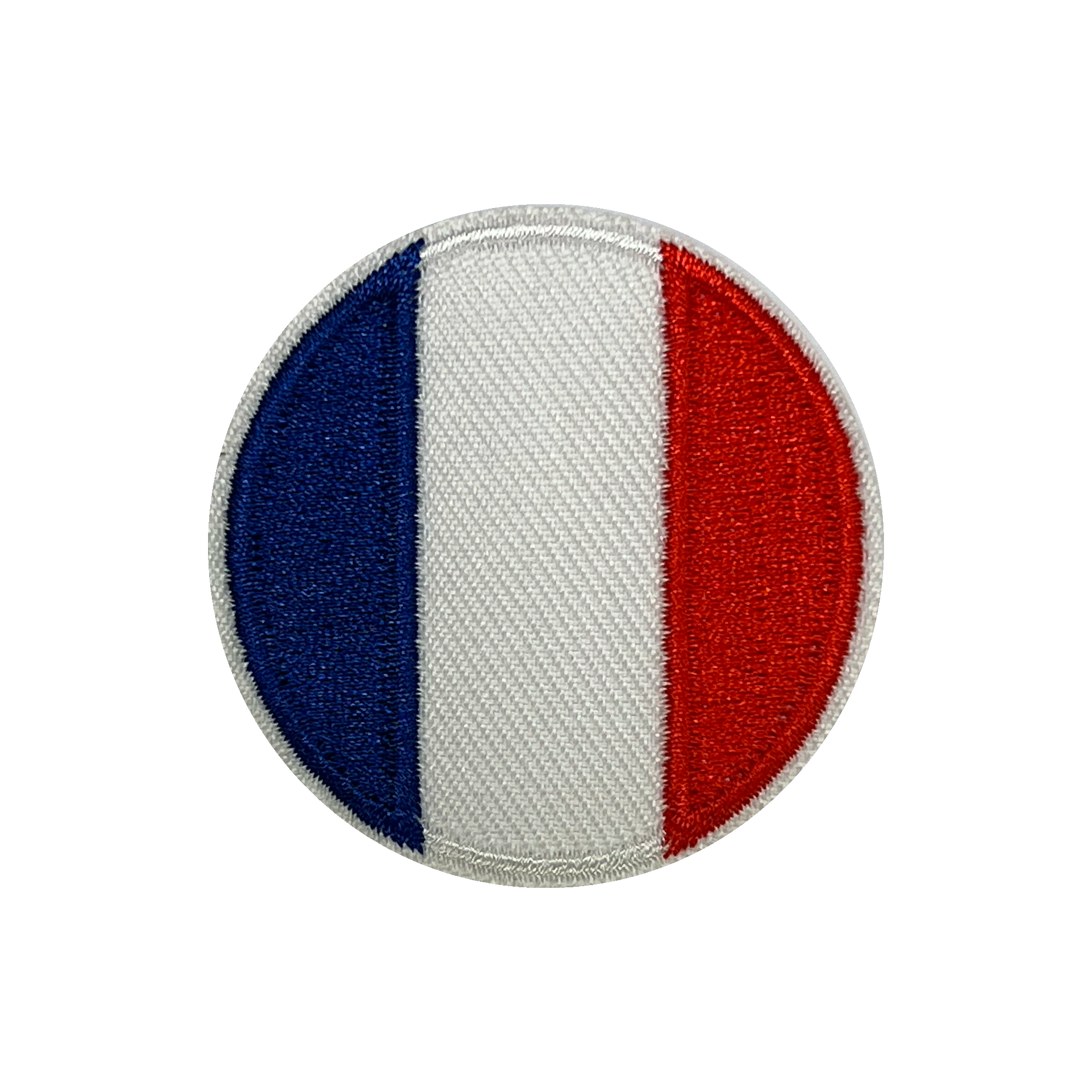 France Round Embroidery Patch (5cm)