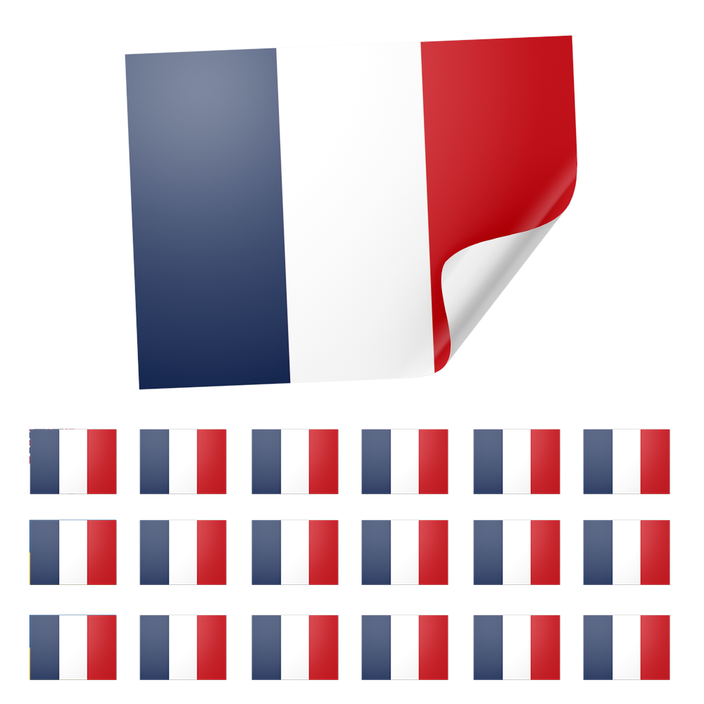 20 X France Flag Stickers
