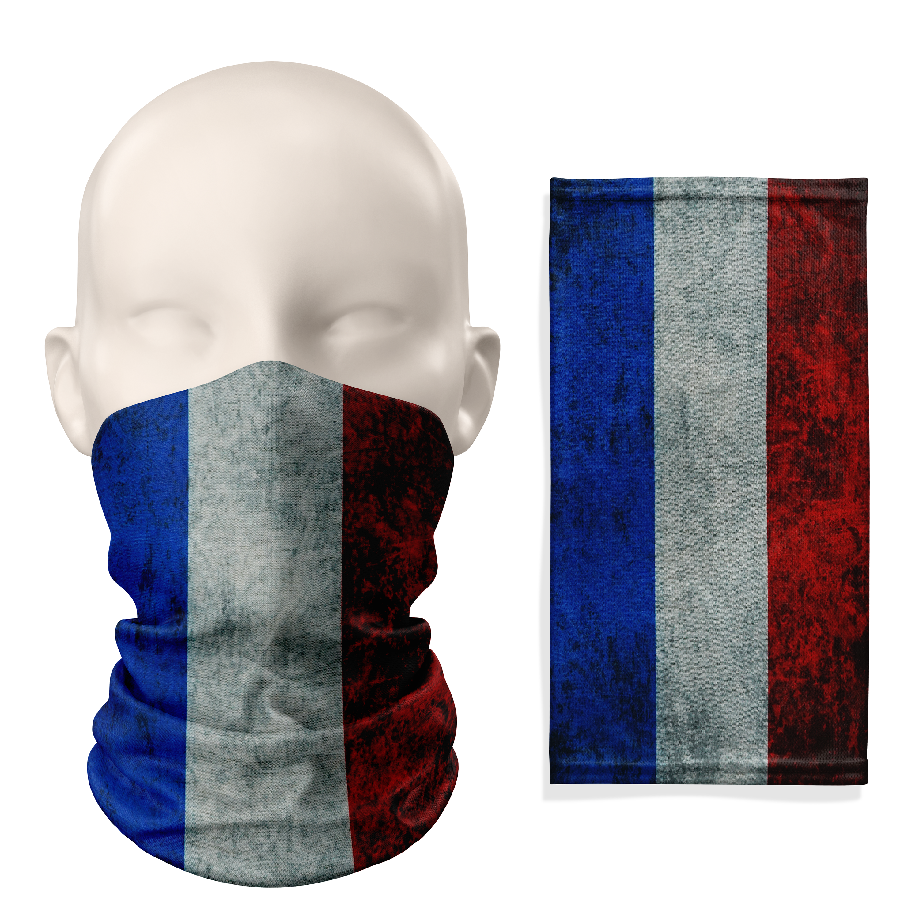 France Flag Snood – Breathable Mask Neck Gaiter Face Covering
