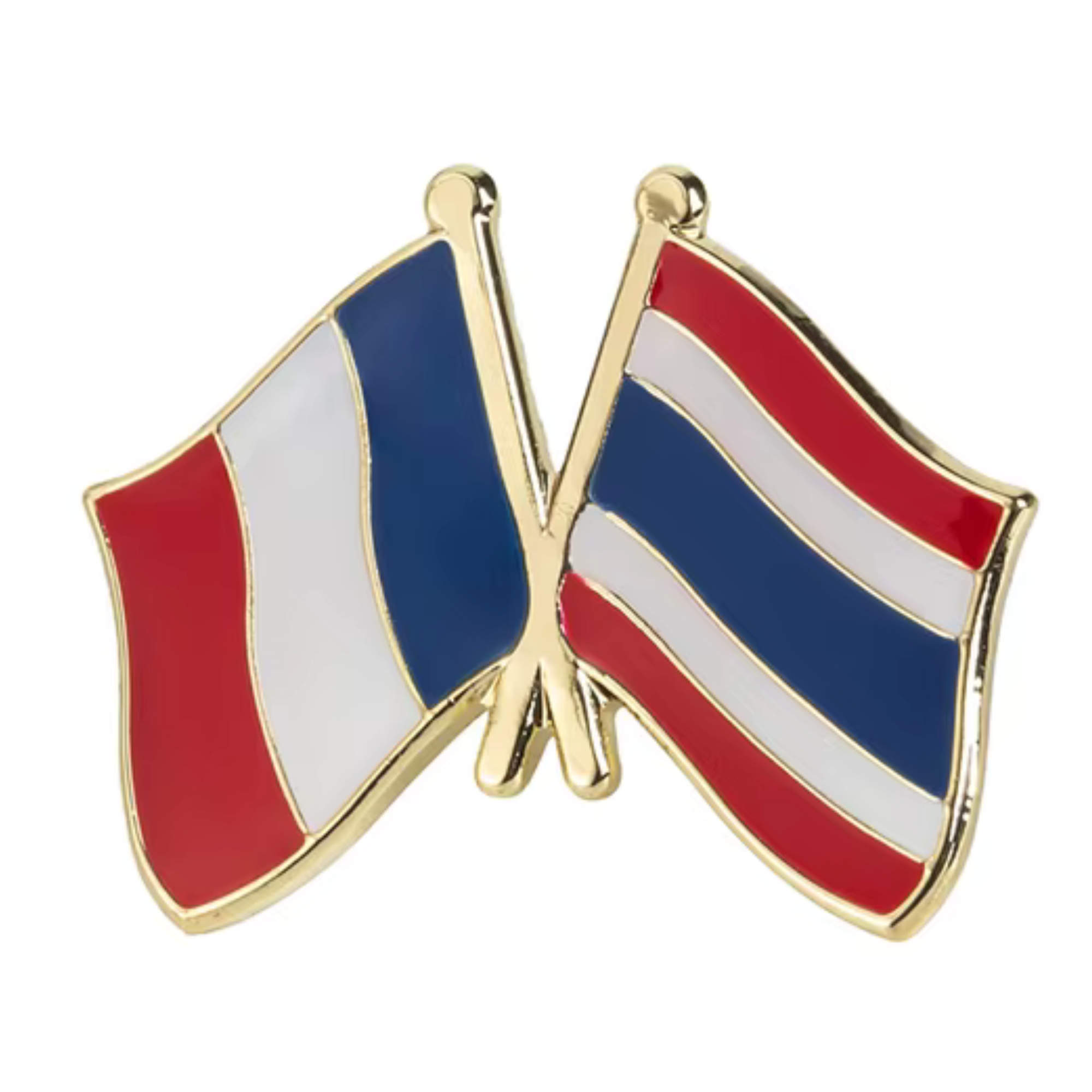 France & Thailand Friendship Pin Badge