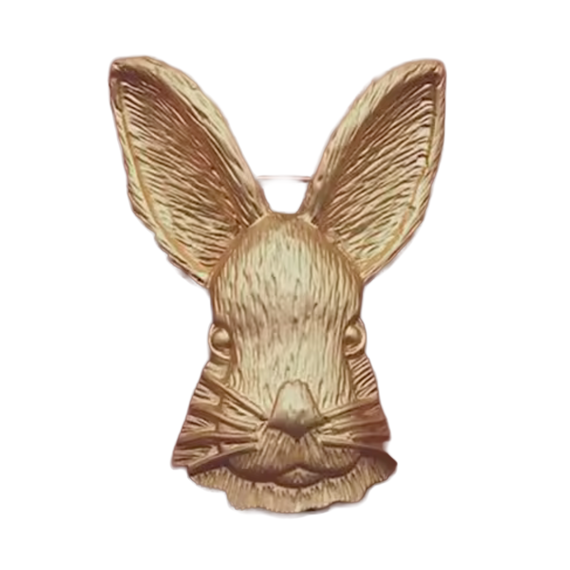 Golden Rabbit Brooch Pin Badge