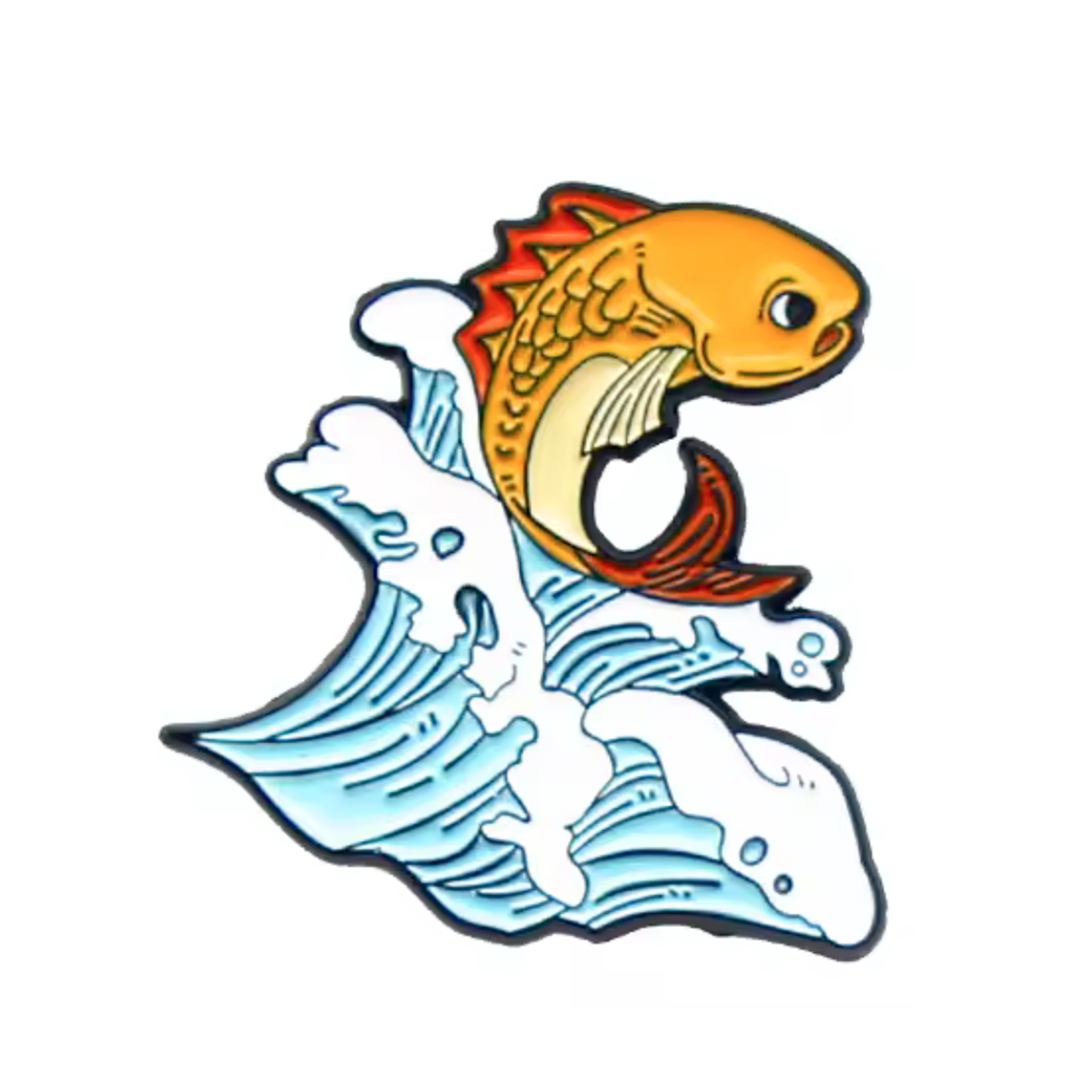 Leaping Goldfish Japan Pin Badge