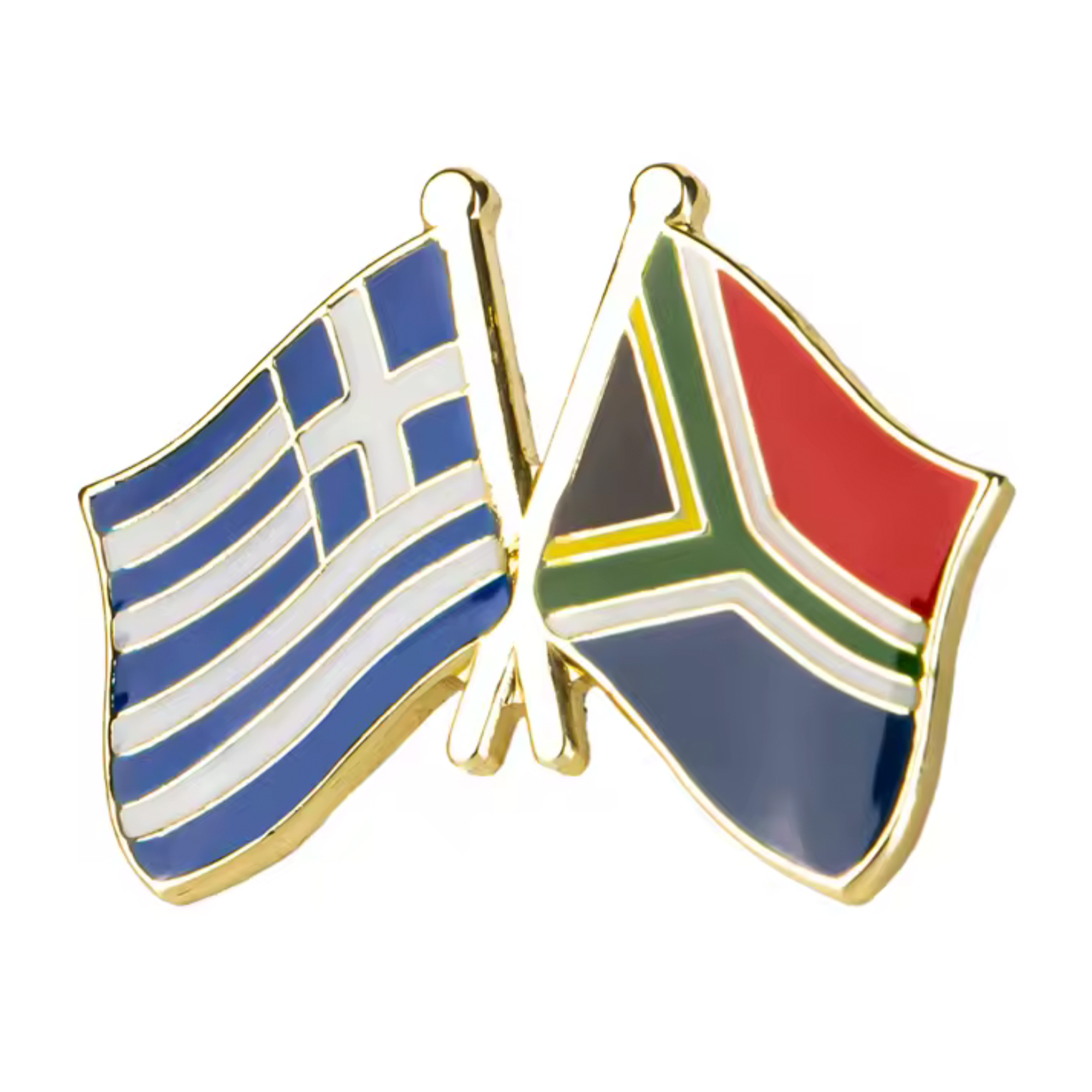 Greece & South Africa Friendship Pin Badge