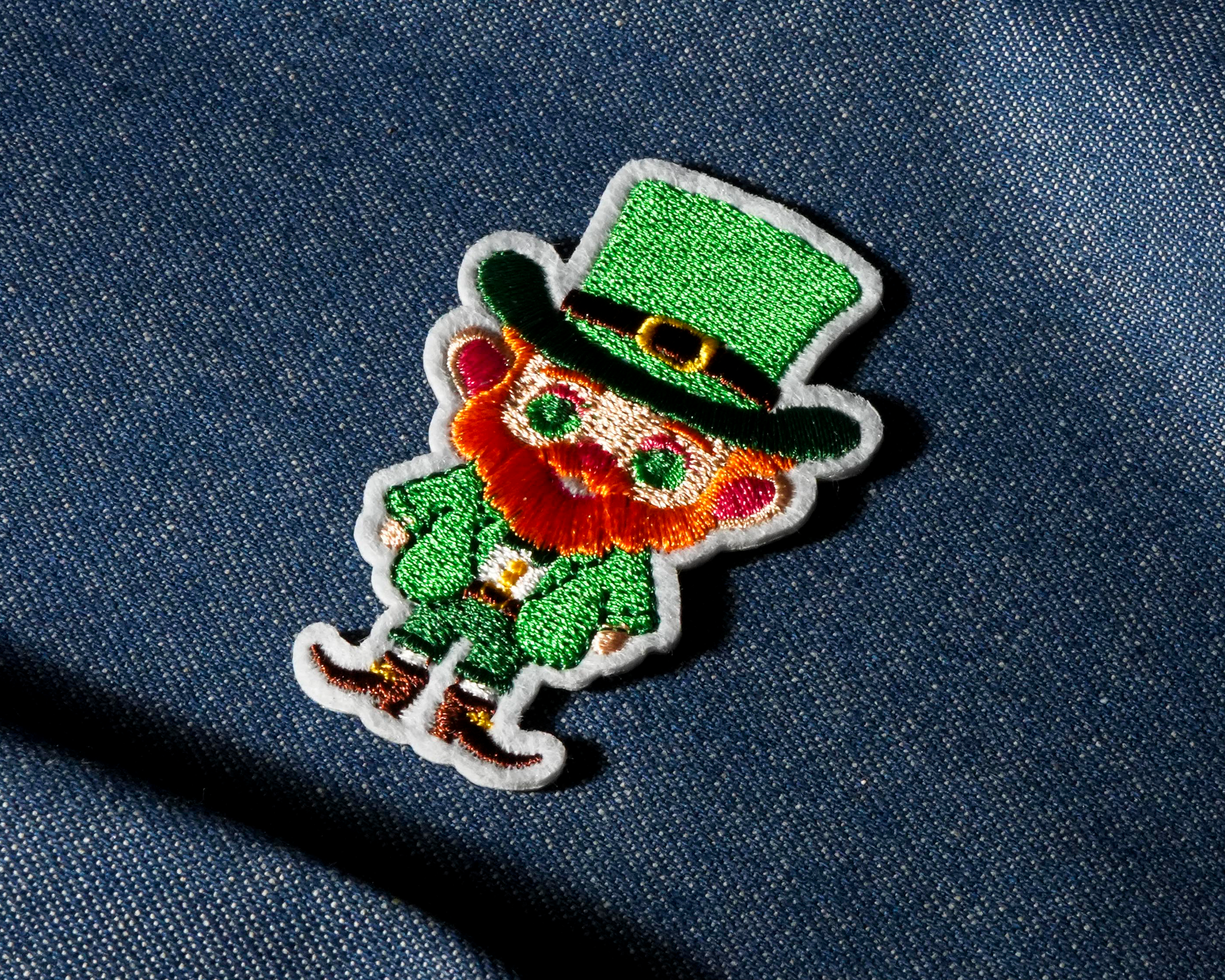 Irish Leprechaun Patch Iron On (4 x 6cm)