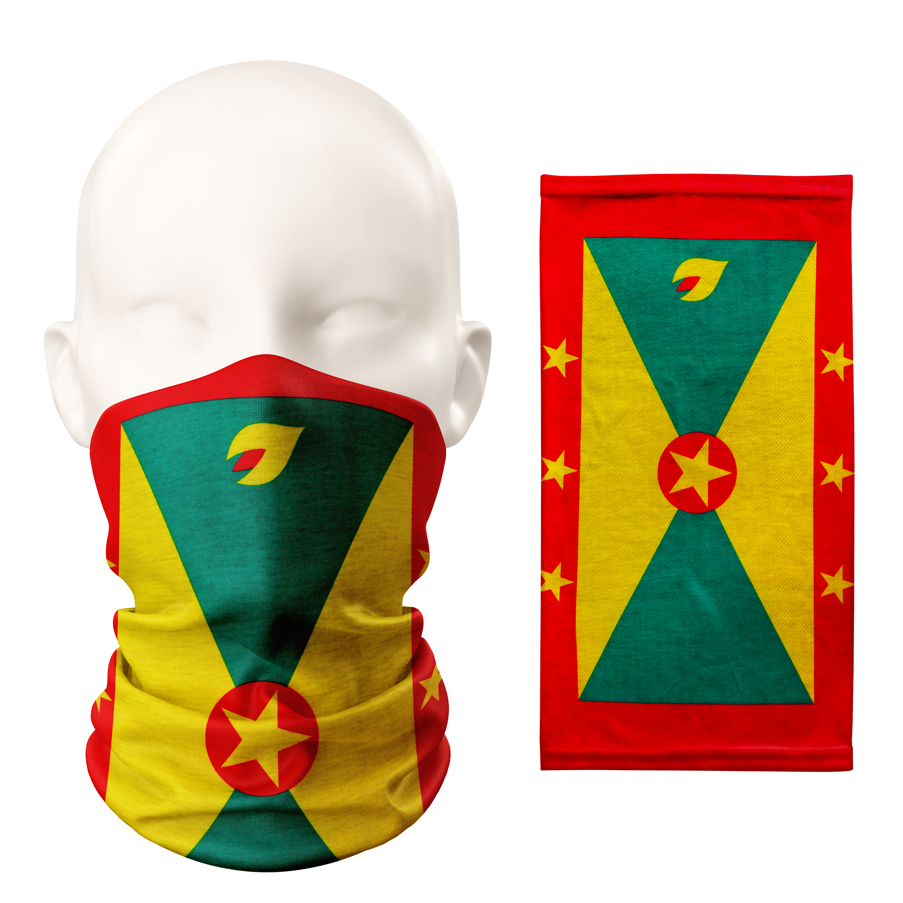 Grenada Flag Snood – Breathable Mask Neck Gaiter Face Covering