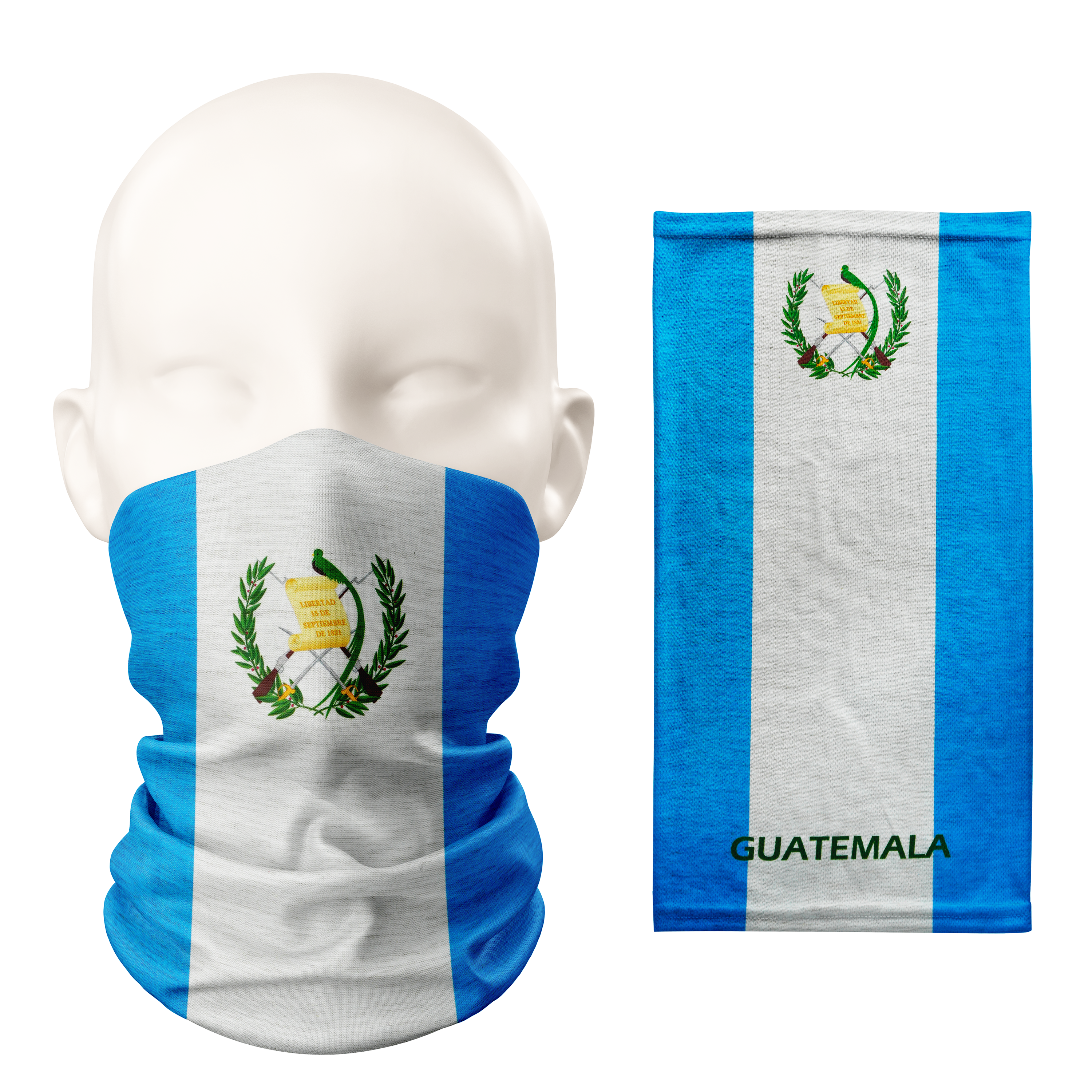 Guatemala Flag Snood – Breathable Mask Neck Gaiter Face Covering