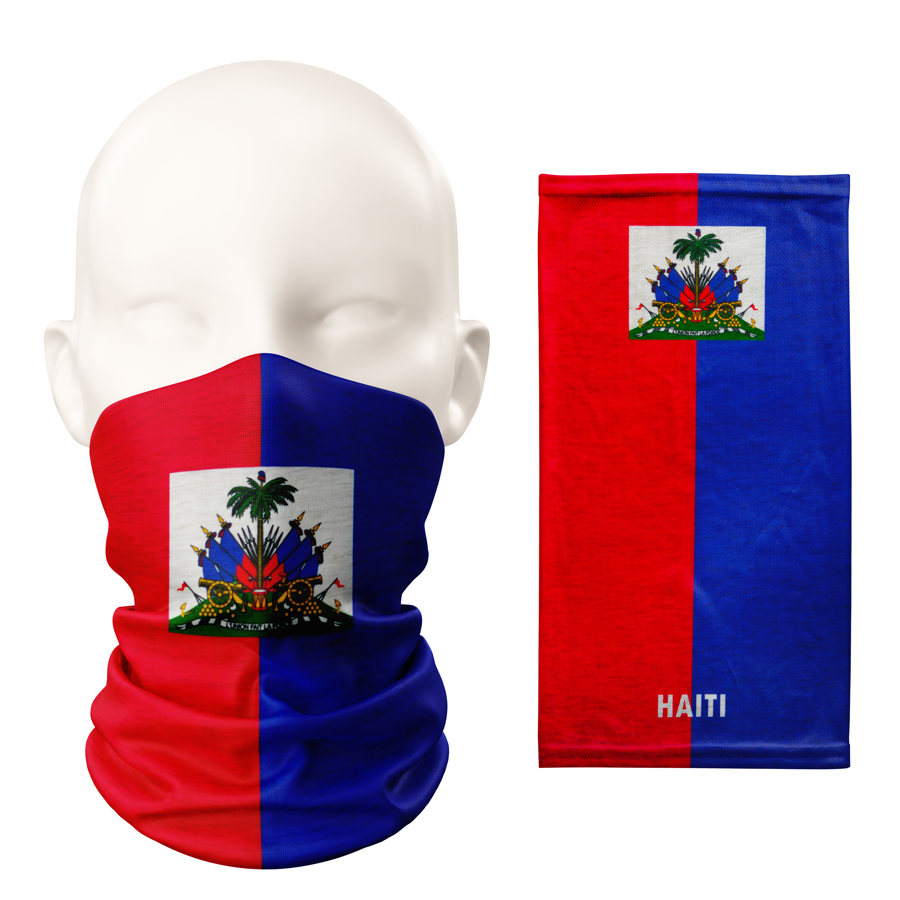 Haiti Flag Snood – Breathable Mask Neck Gaiter Face Covering