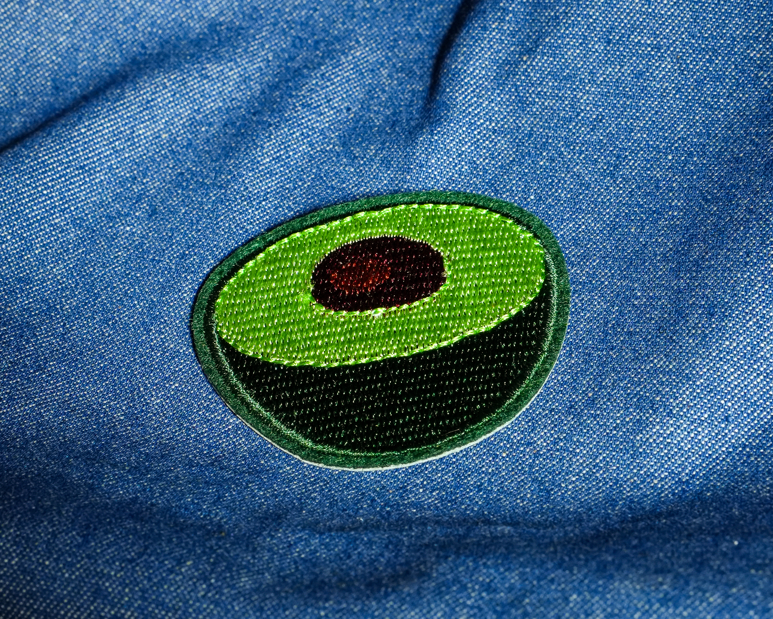 Half Avocado Embroidery Patch (6 x 5cm)