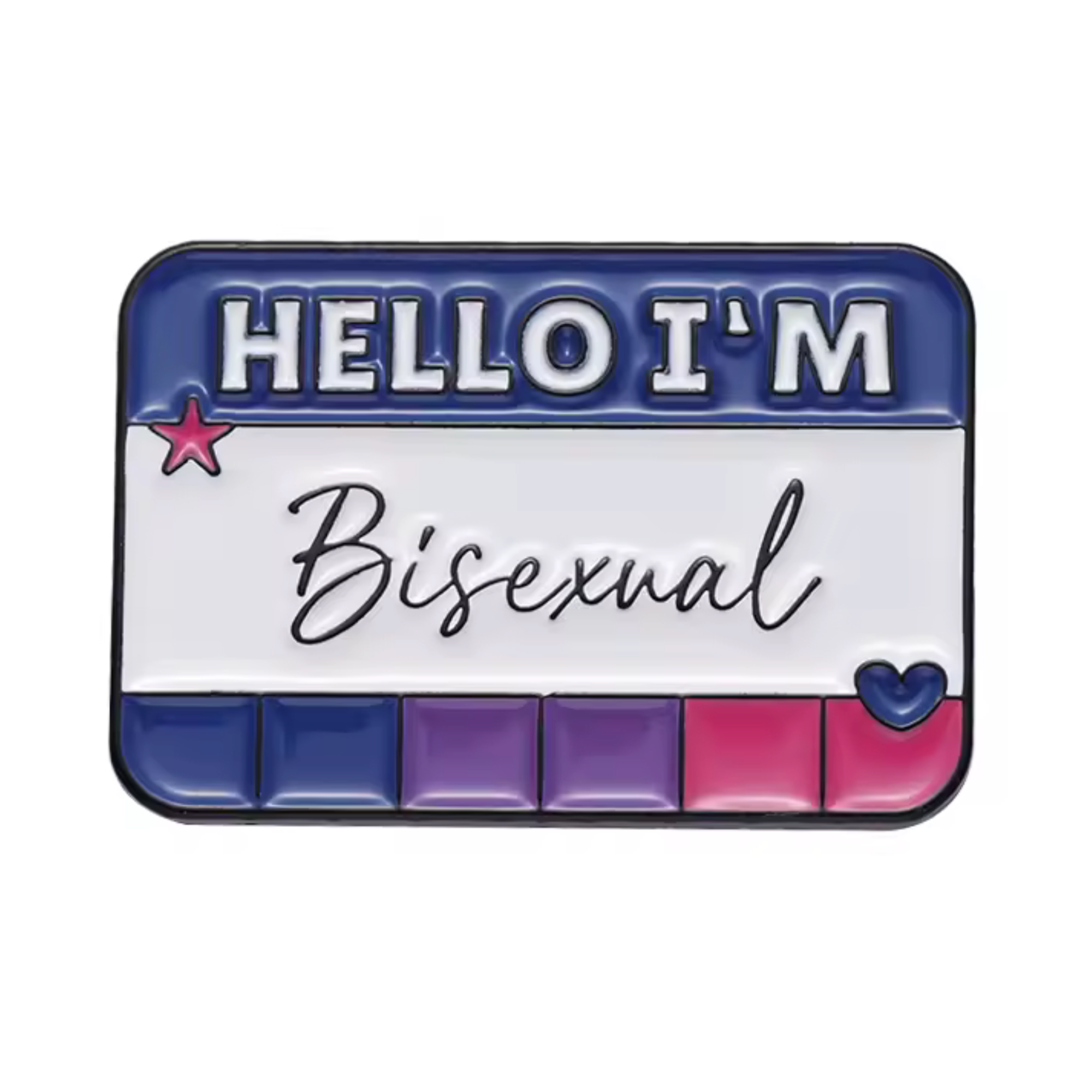 Hello I'm Bisexual Pin Badge
