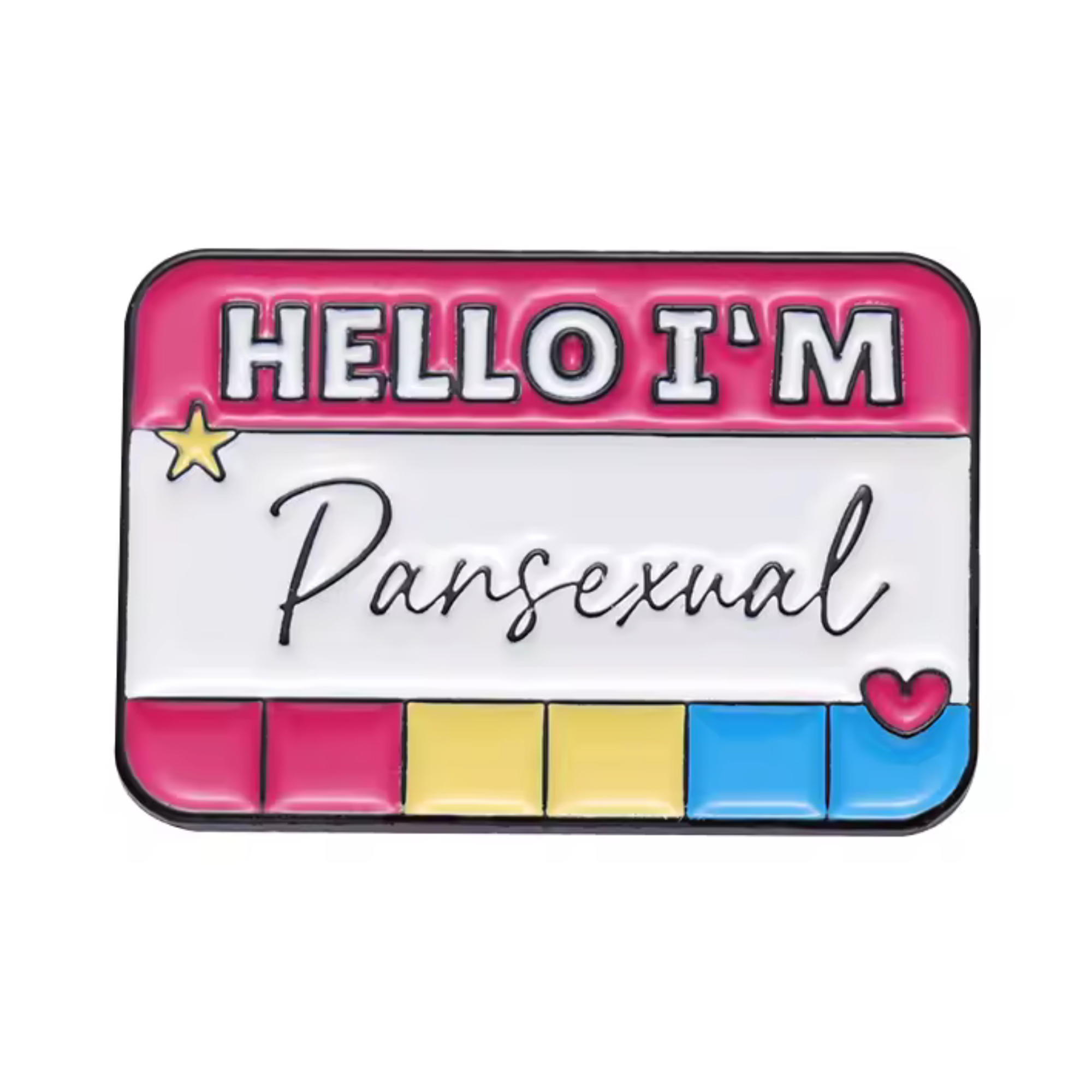 Hello I'm Pansexual Pin Badge