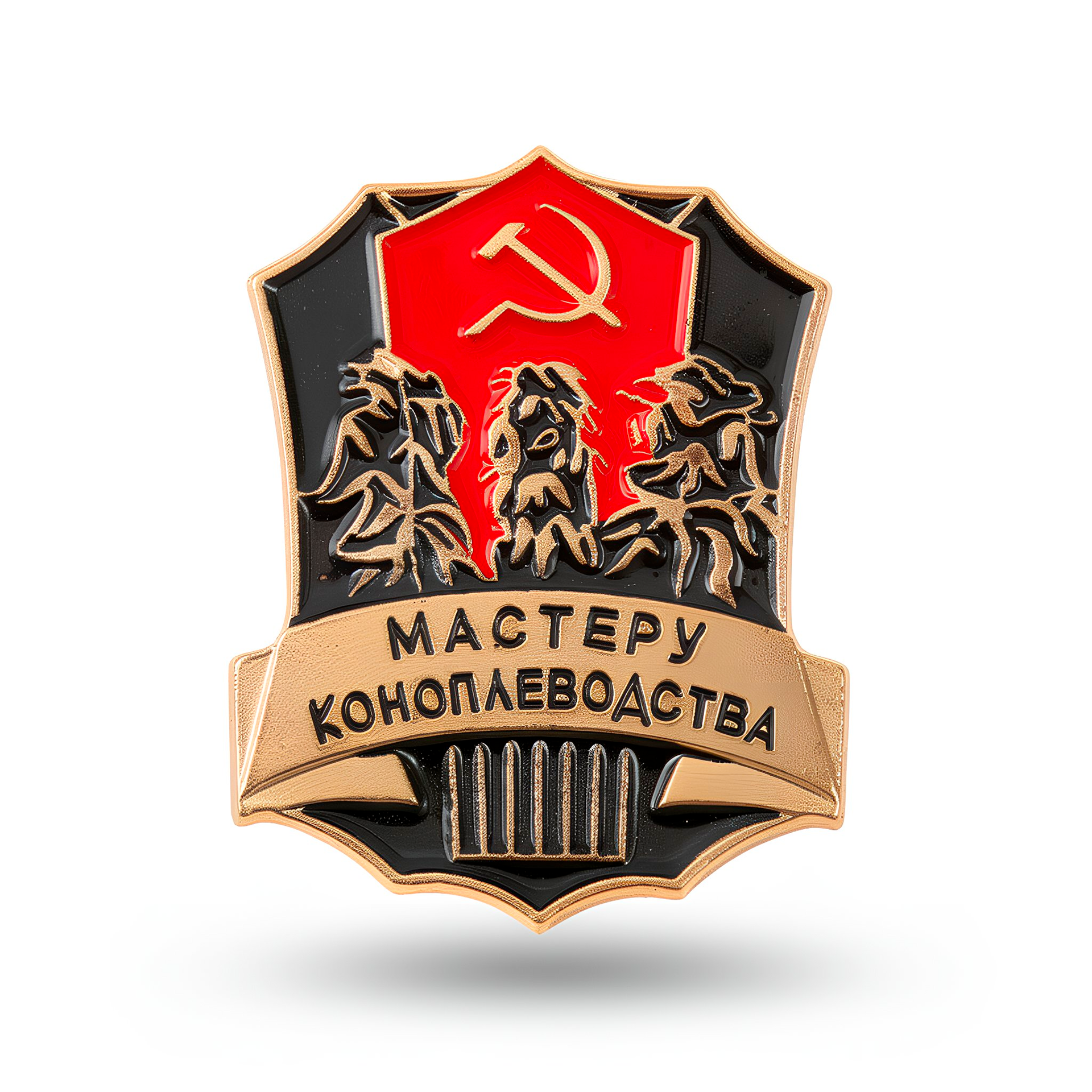 Soviet Master of Hemp Cultivation Pin Badge