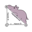 Hippopototenuse Math Pin Badge