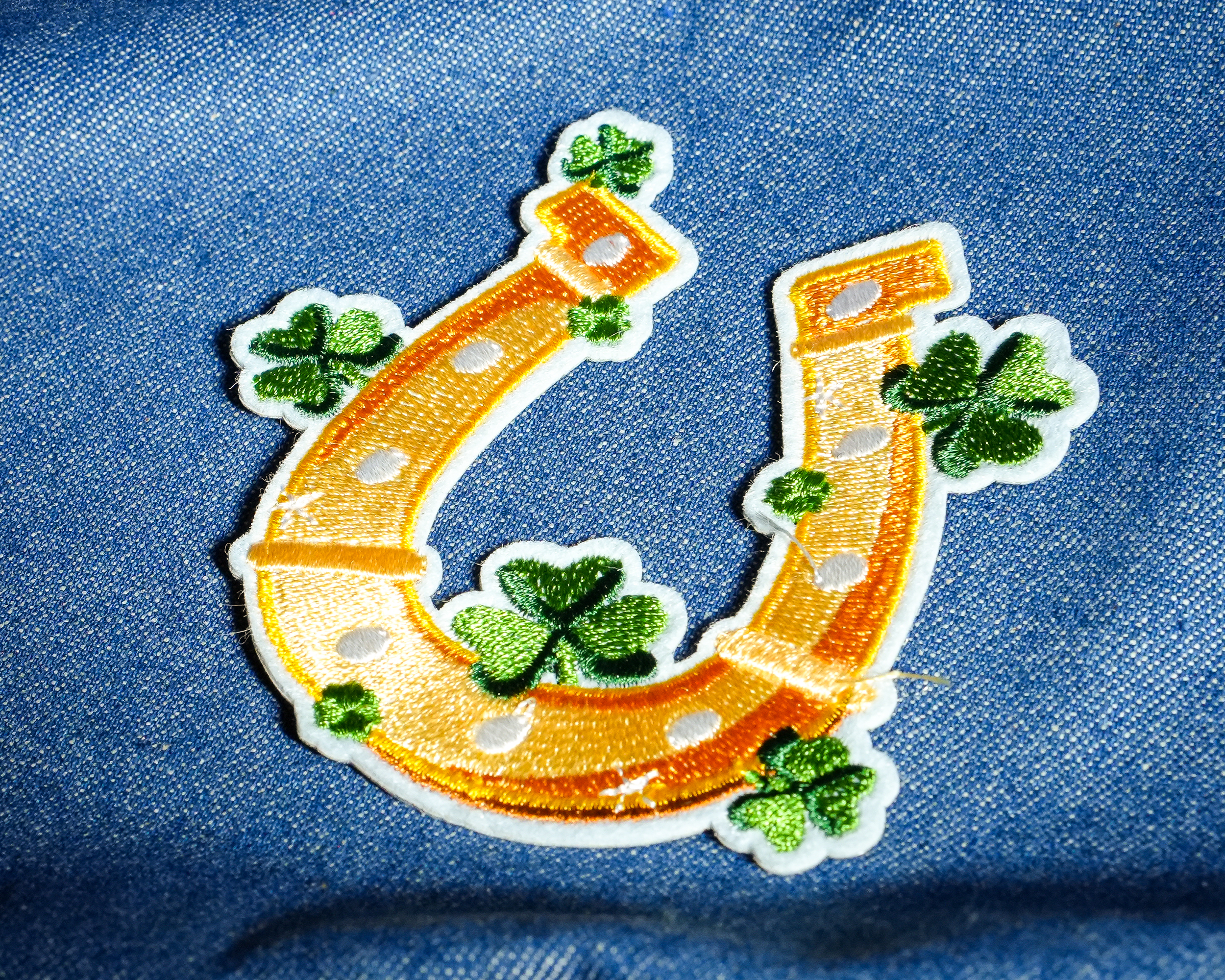 Lucky Irish Horse Shoe Embroidery Patch (8 x 8cm)