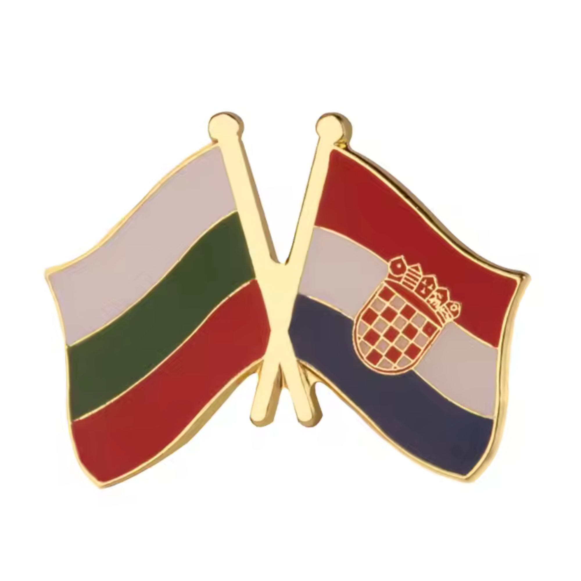 Hungary & Croatia Friendship Pin Badge