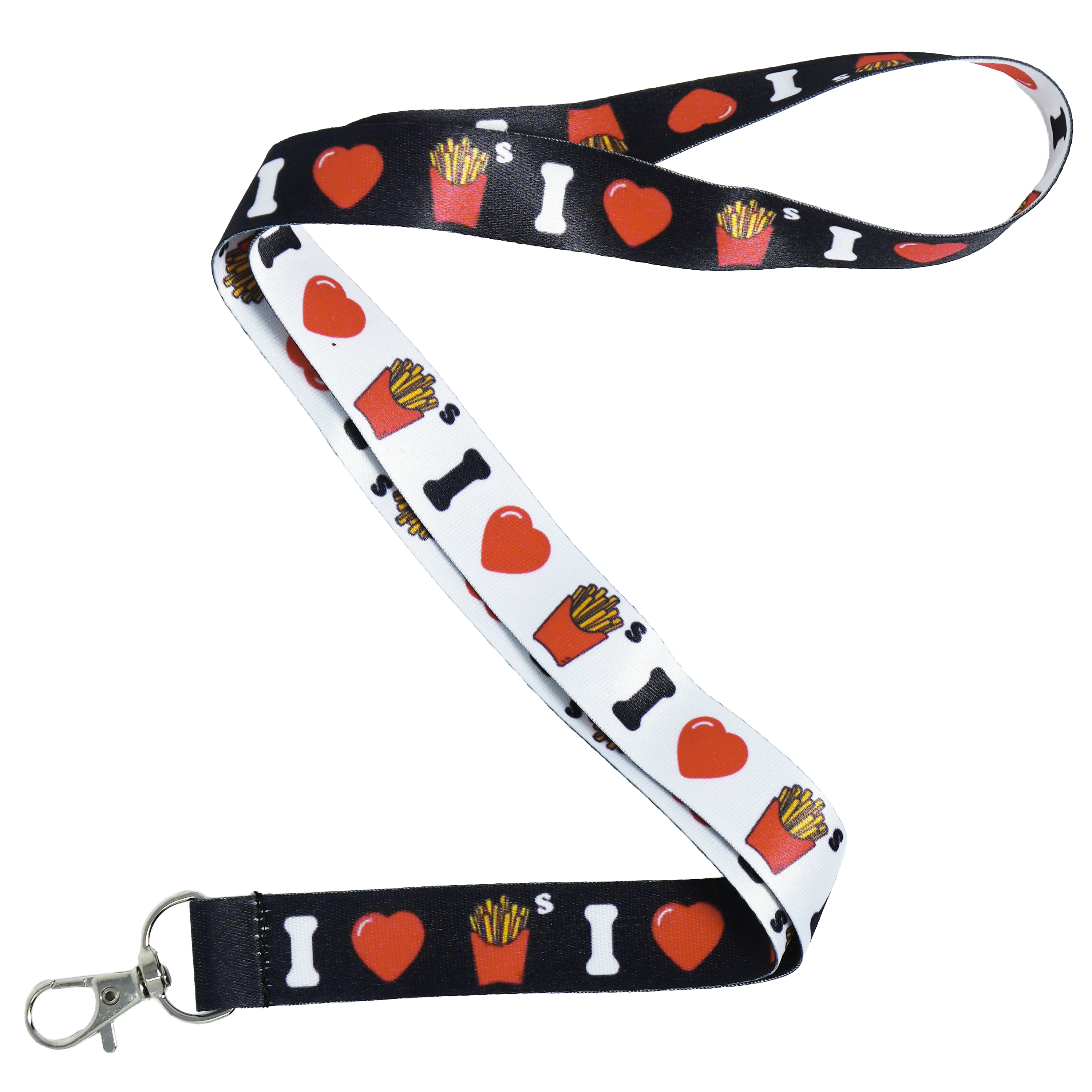I Love Fries Fast Food Lanyard