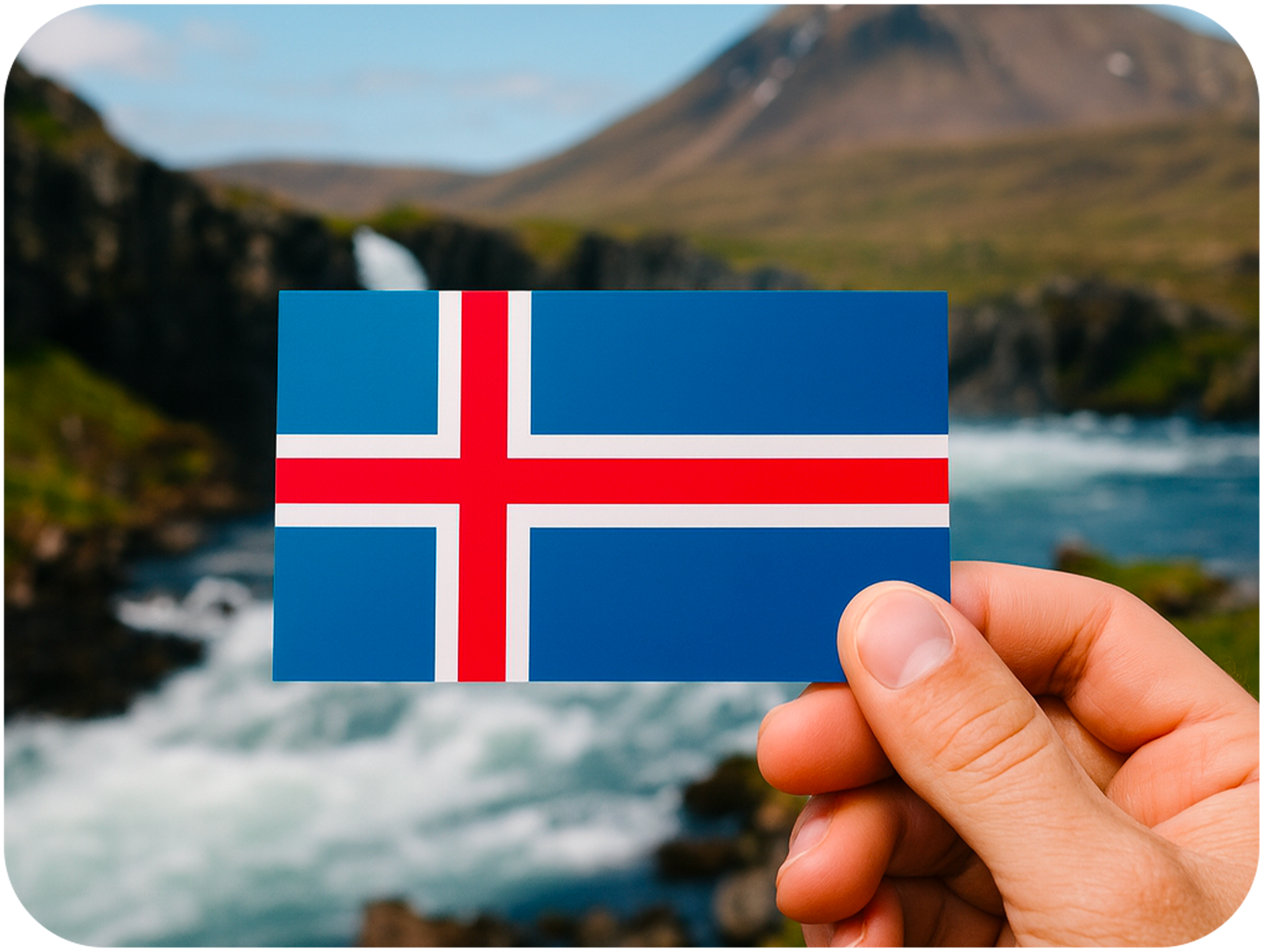 20 X Iceland Flag Stickers