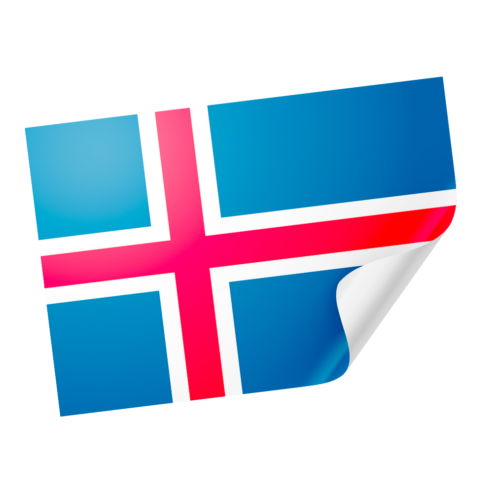 20 X Iceland Flag Stickers