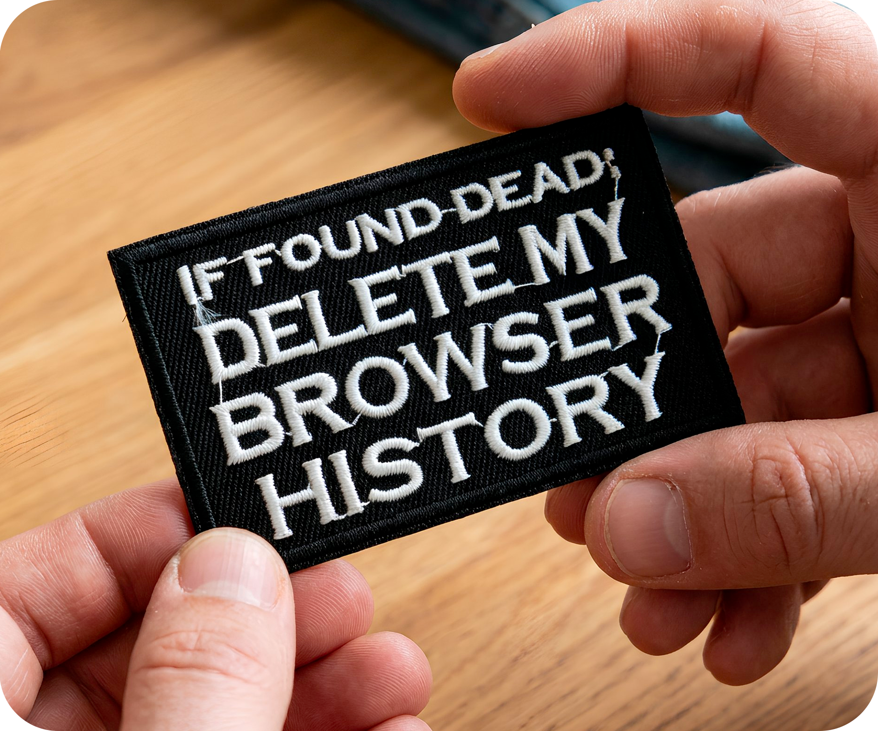 If I Die Delete My Browser History Iron On Patch (7.8 x 5cm)