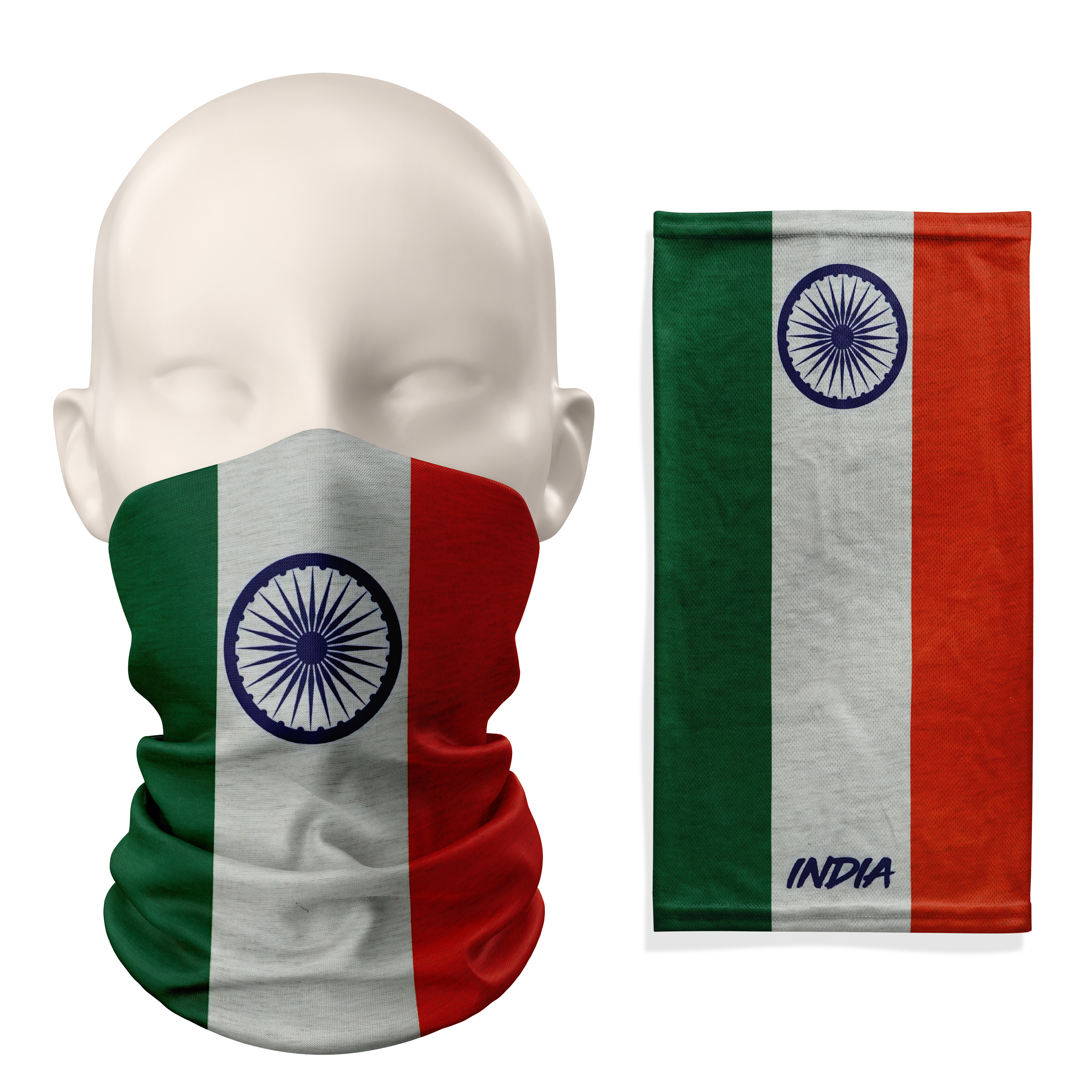 India Flag Snood – Breathable Mask Neck Gaiter Face Covering