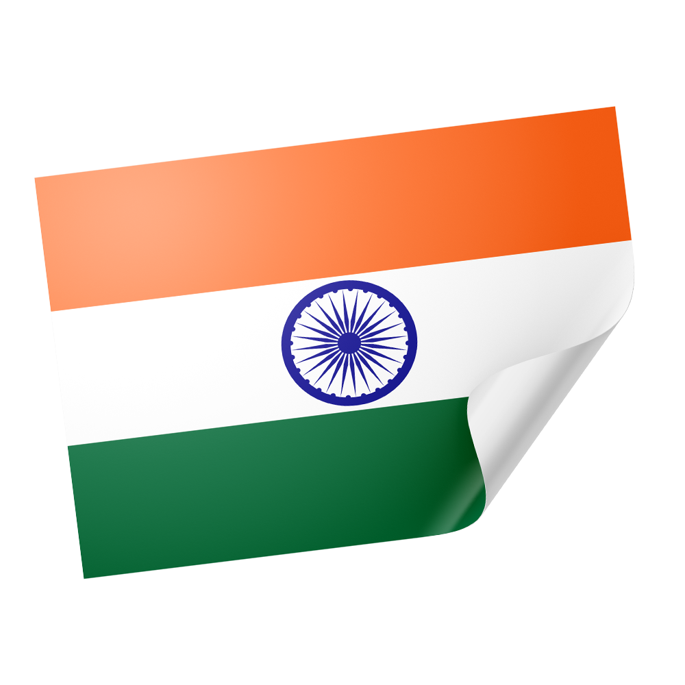 20 X India Flag Stickers
