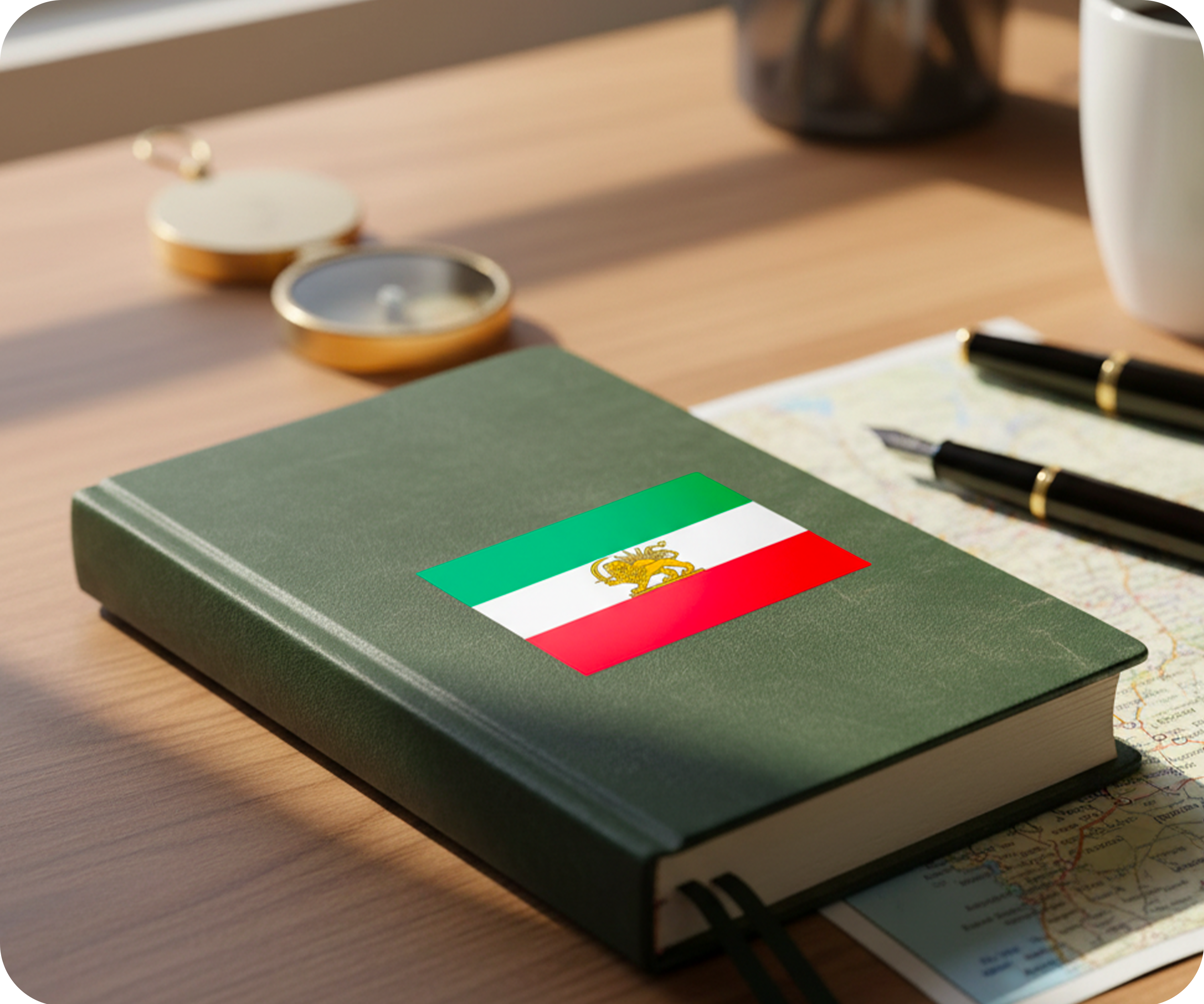 20 X Iran Lion and Sun Emblem Iranian Flag Stickers