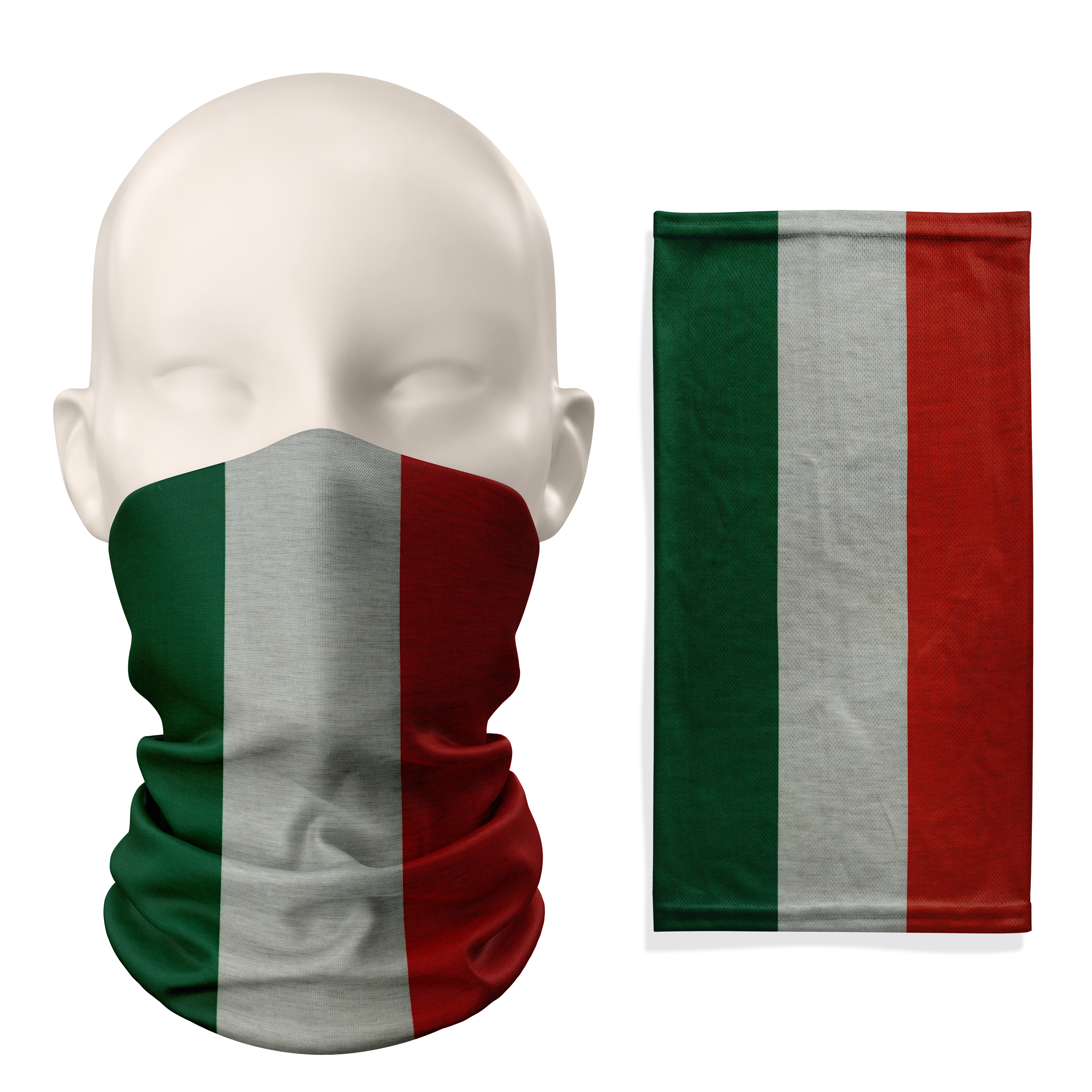 Italy Flag Snood – Breathable Mask Neck Gaiter Face Covering