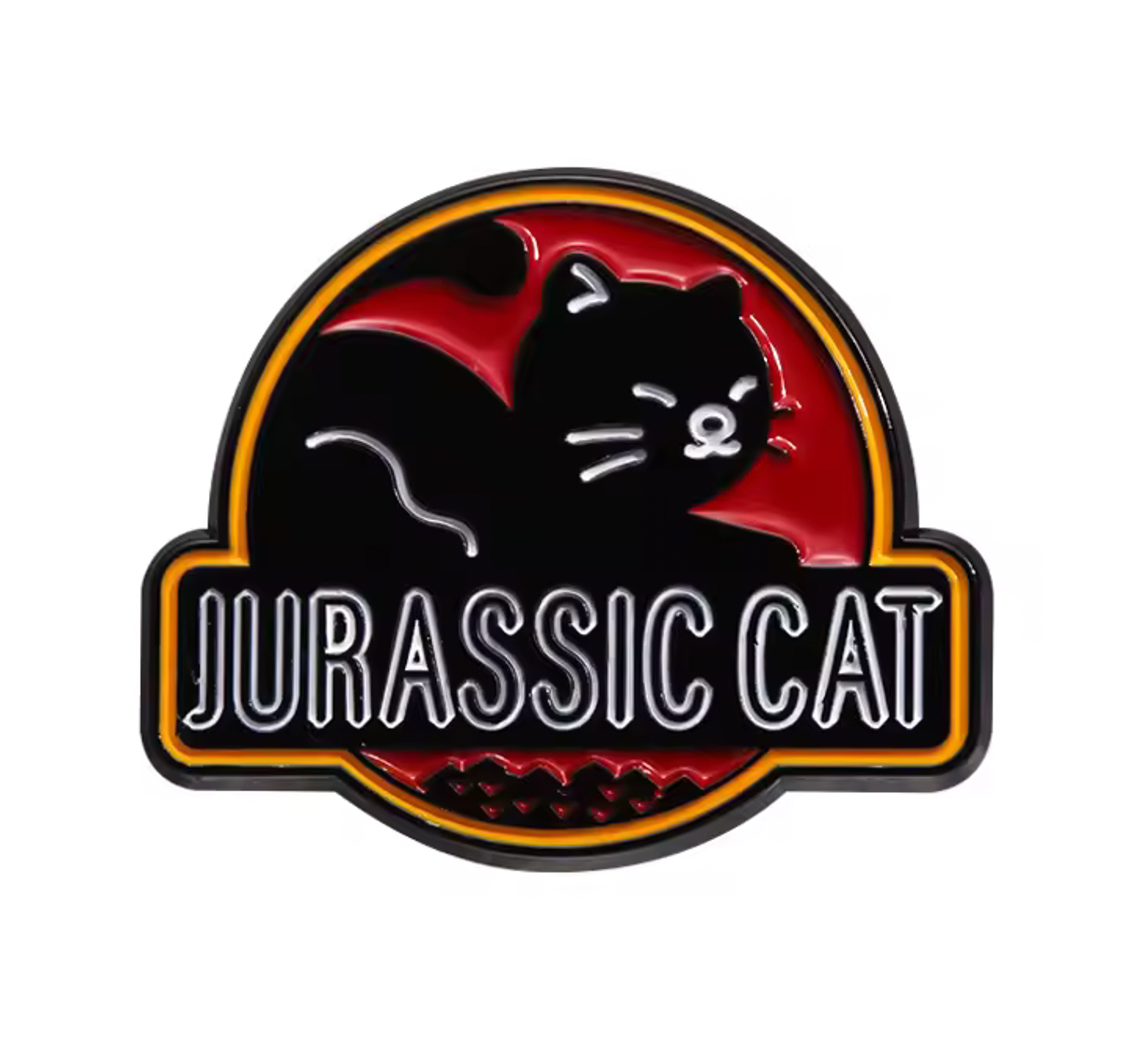 Jurassic Cat Pin Badge