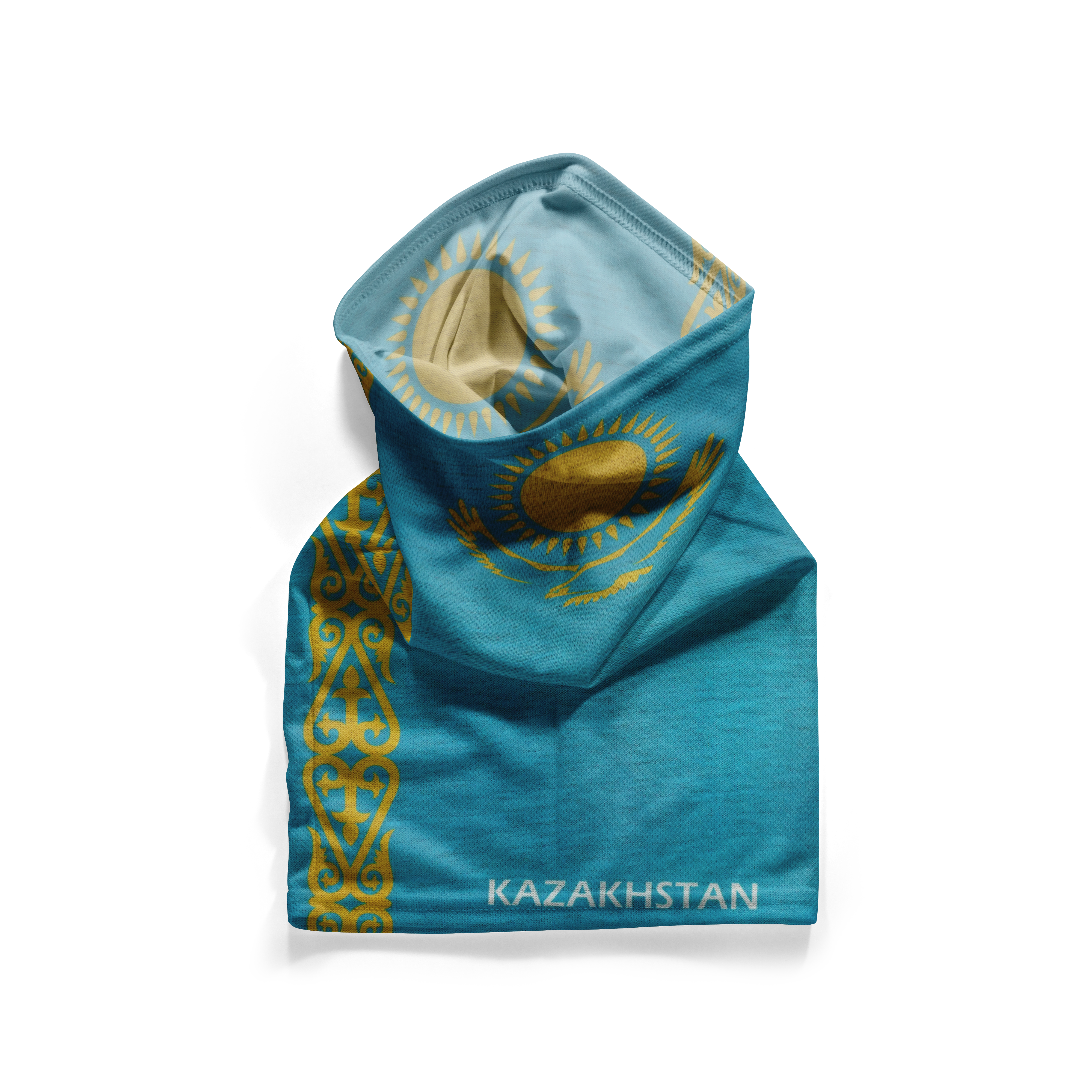 Kazakhstan Flag Snood – Breathable Mask Neck Gaiter Face Covering