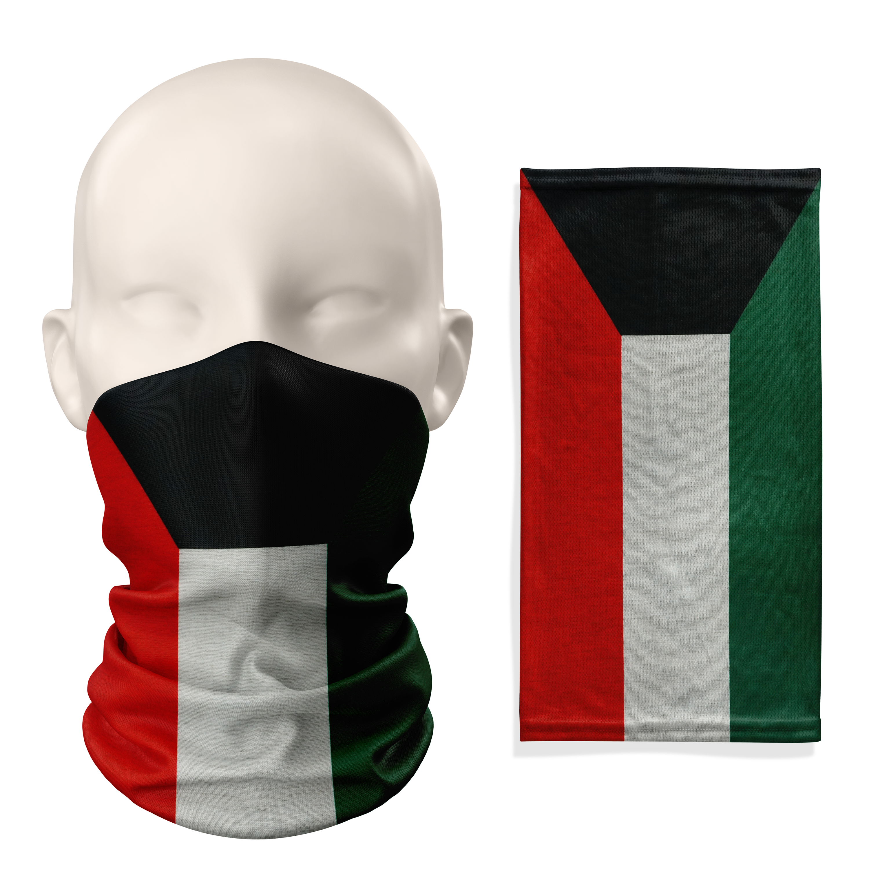 Kuwait Flag Snood – Breathable Mask Neck Gaiter Face Covering